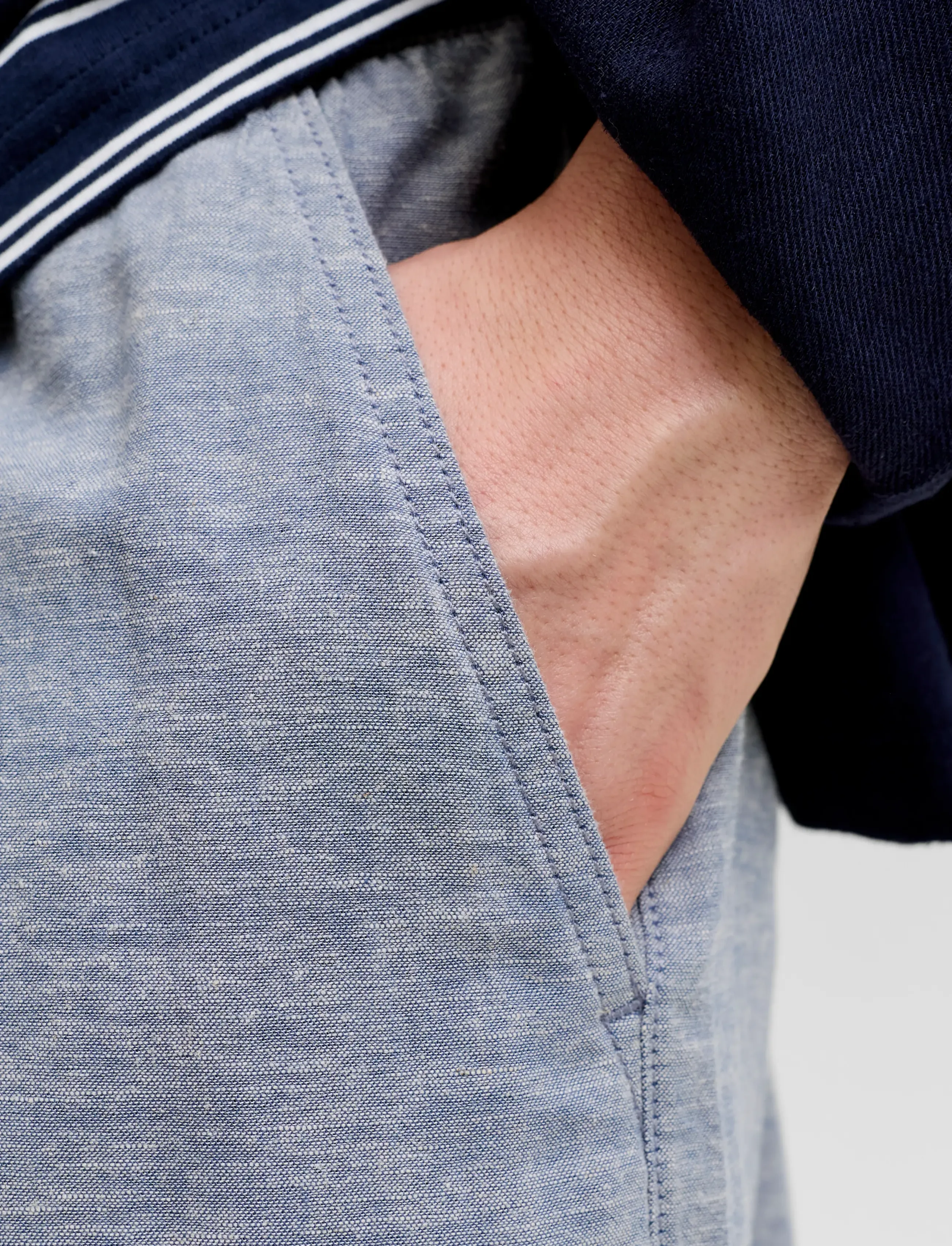 Jack & Jones - JPSTKANE SUMMER LINEN BLEND JOGGER SN - hørbukser - faded denim - 5