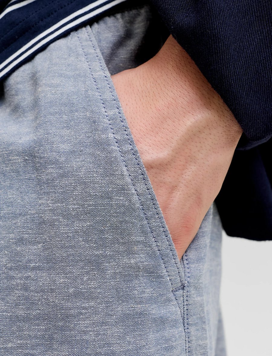 Jack & Jones - JPSTKANE SUMMER LINEN BLEND JOGGER SN - linased püksid - faded denim - 5