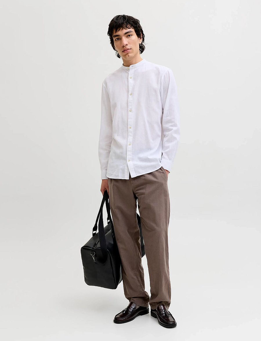 Jack & Jones - JPSTKANE SUMMER LINEN BLEND JOGGER SN - linased püksid - falcon - 4