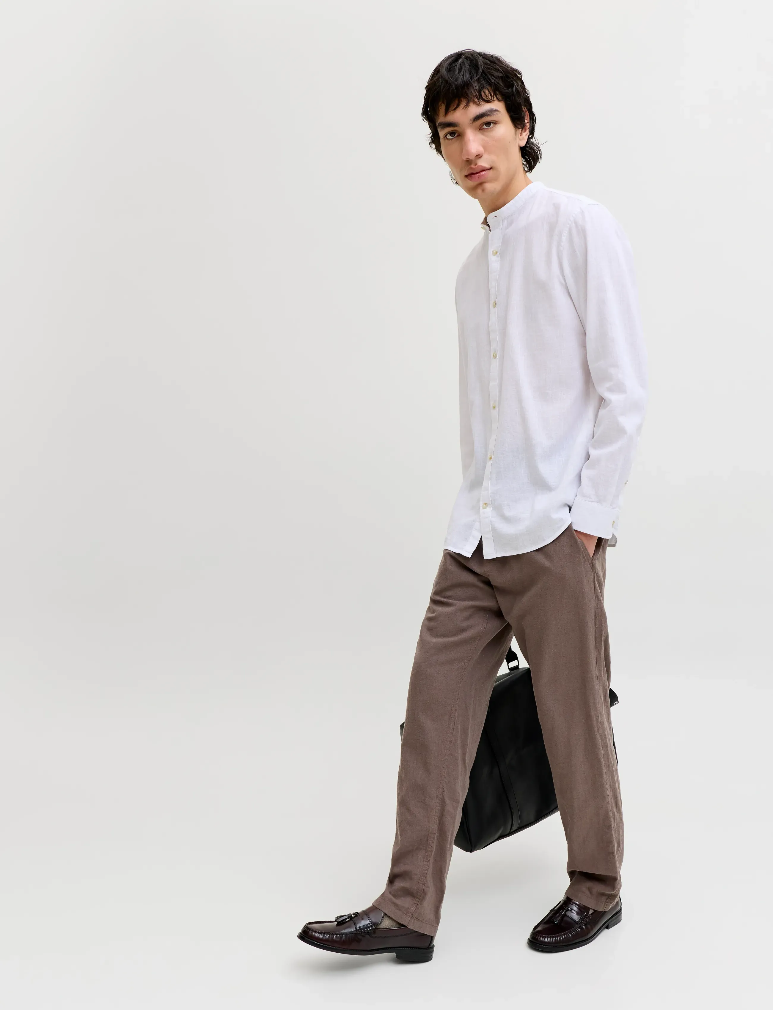 Jack & Jones - JPSTKANE SUMMER LINEN BLEND JOGGER SN - linased püksid - falcon - 5