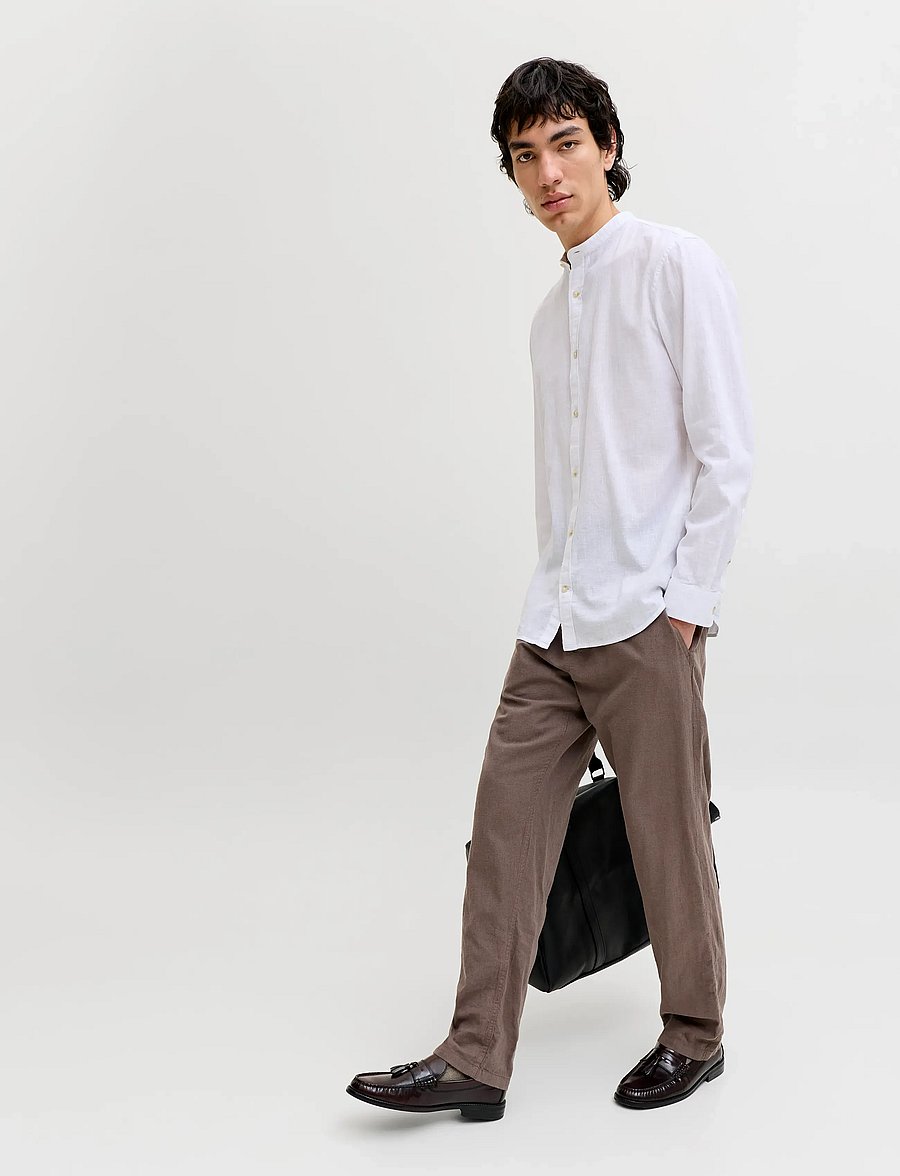 Jack & Jones - JPSTKANE SUMMER LINEN BLEND JOGGER SN - linased püksid - falcon - 5