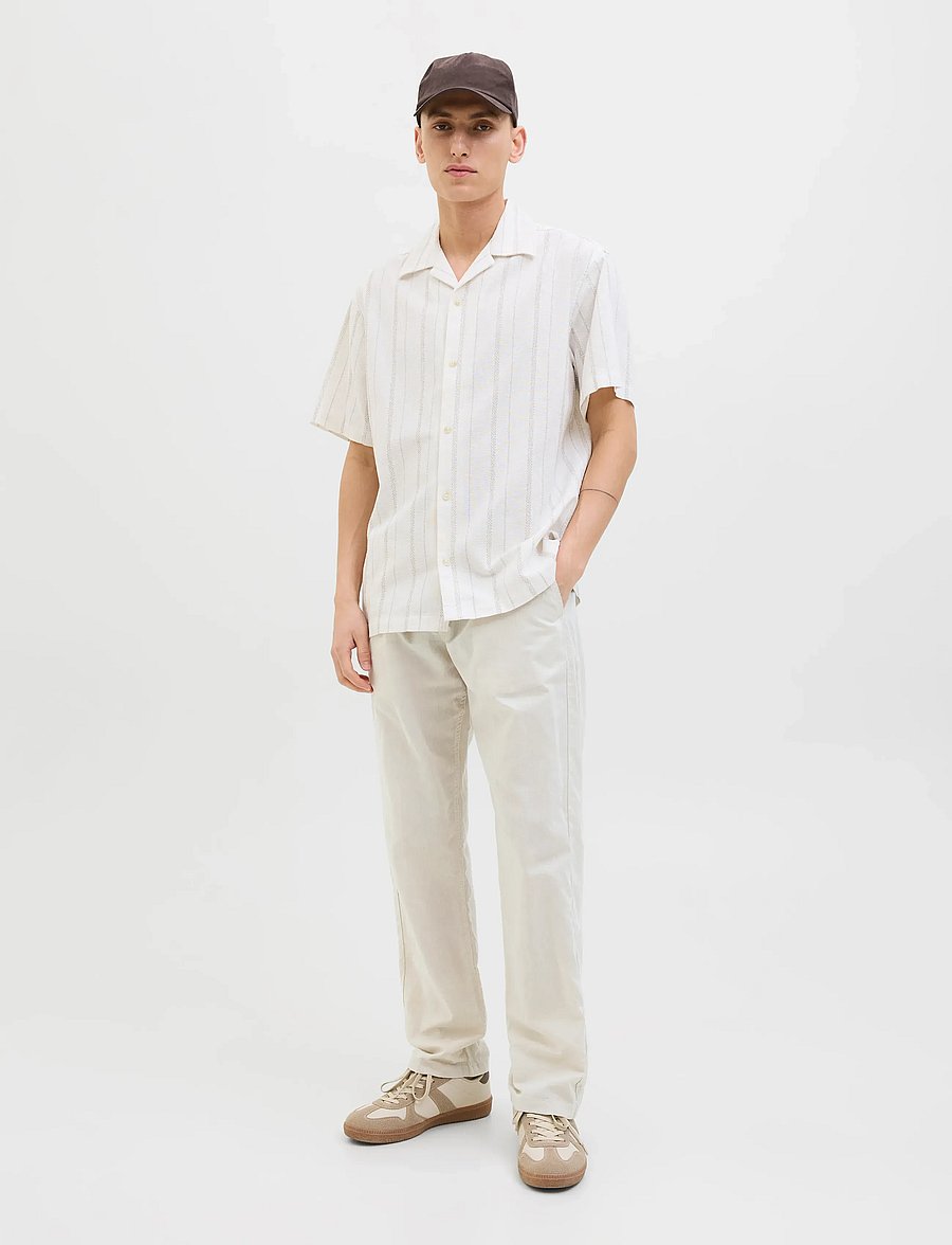 Jack & Jones - JPSTKANE SUMMER LINEN BLEND JOGGER SN - linased püksid - feather gray - 4