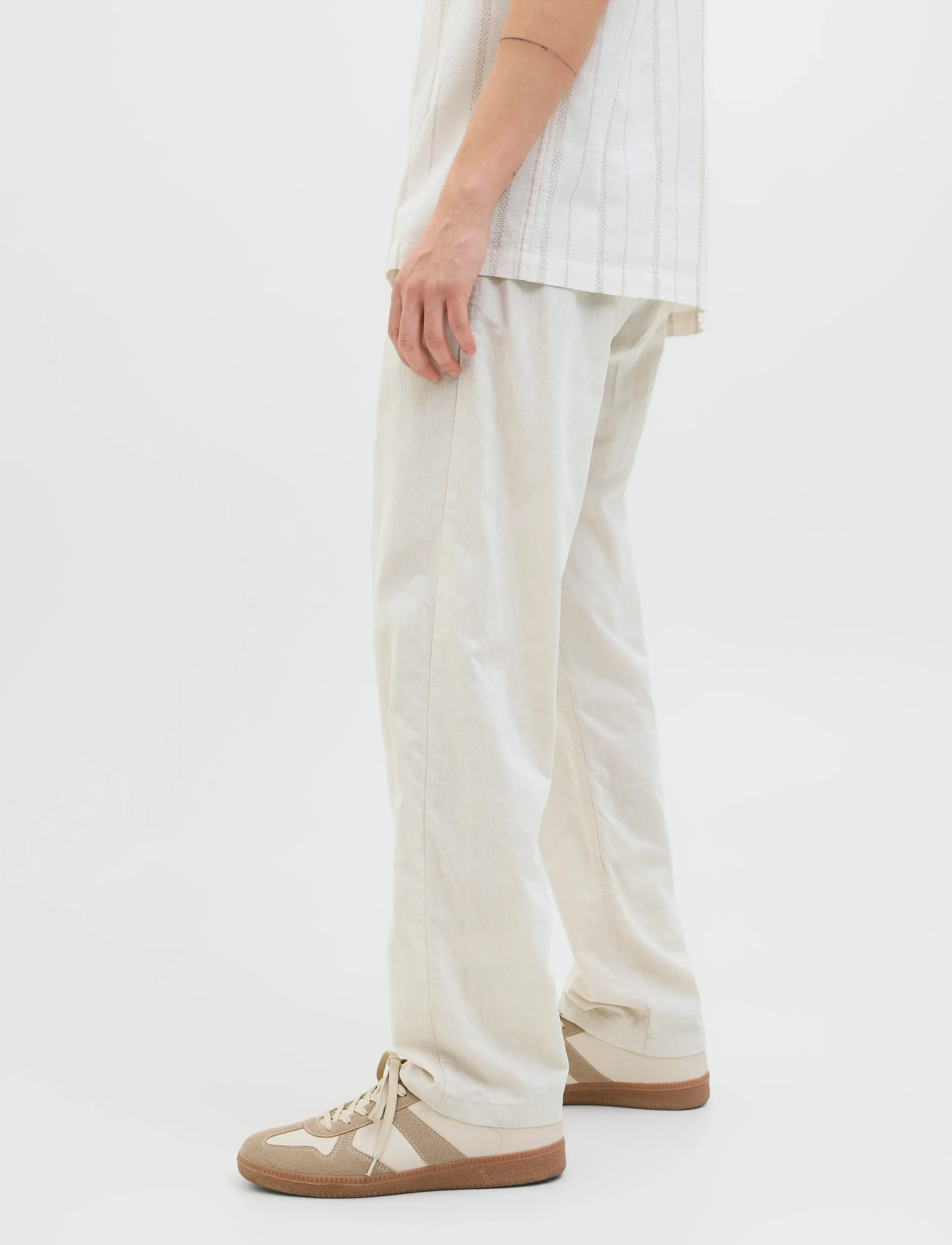 Jack & Jones - JPSTKANE SUMMER LINEN BLEND JOGGER SN - linased püksid - feather gray - 5