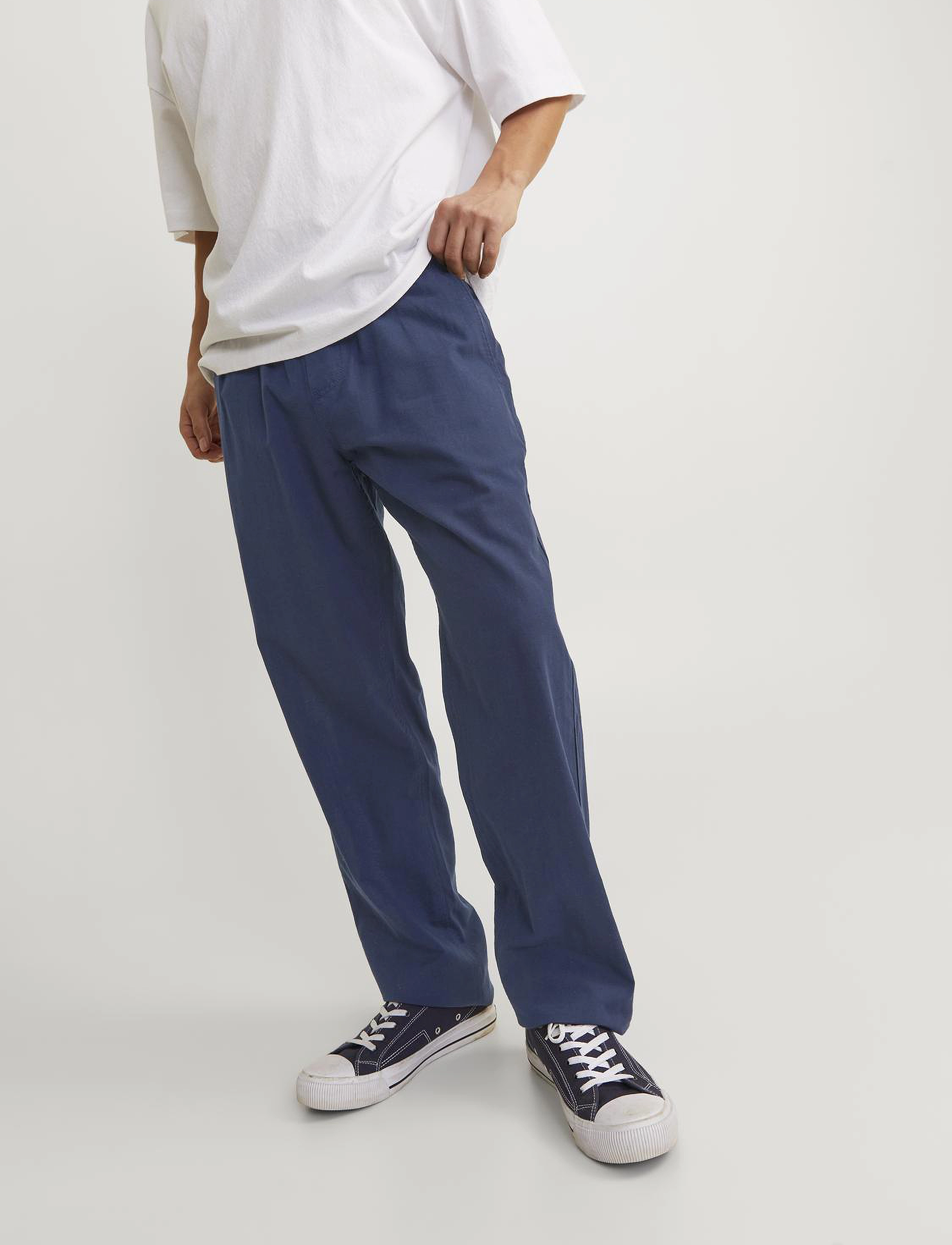 Jack & Jones JPSTKANE SUMMER LINEN BLEND JOGGER SN - Neuheiten - NAVY BLAZER / navy