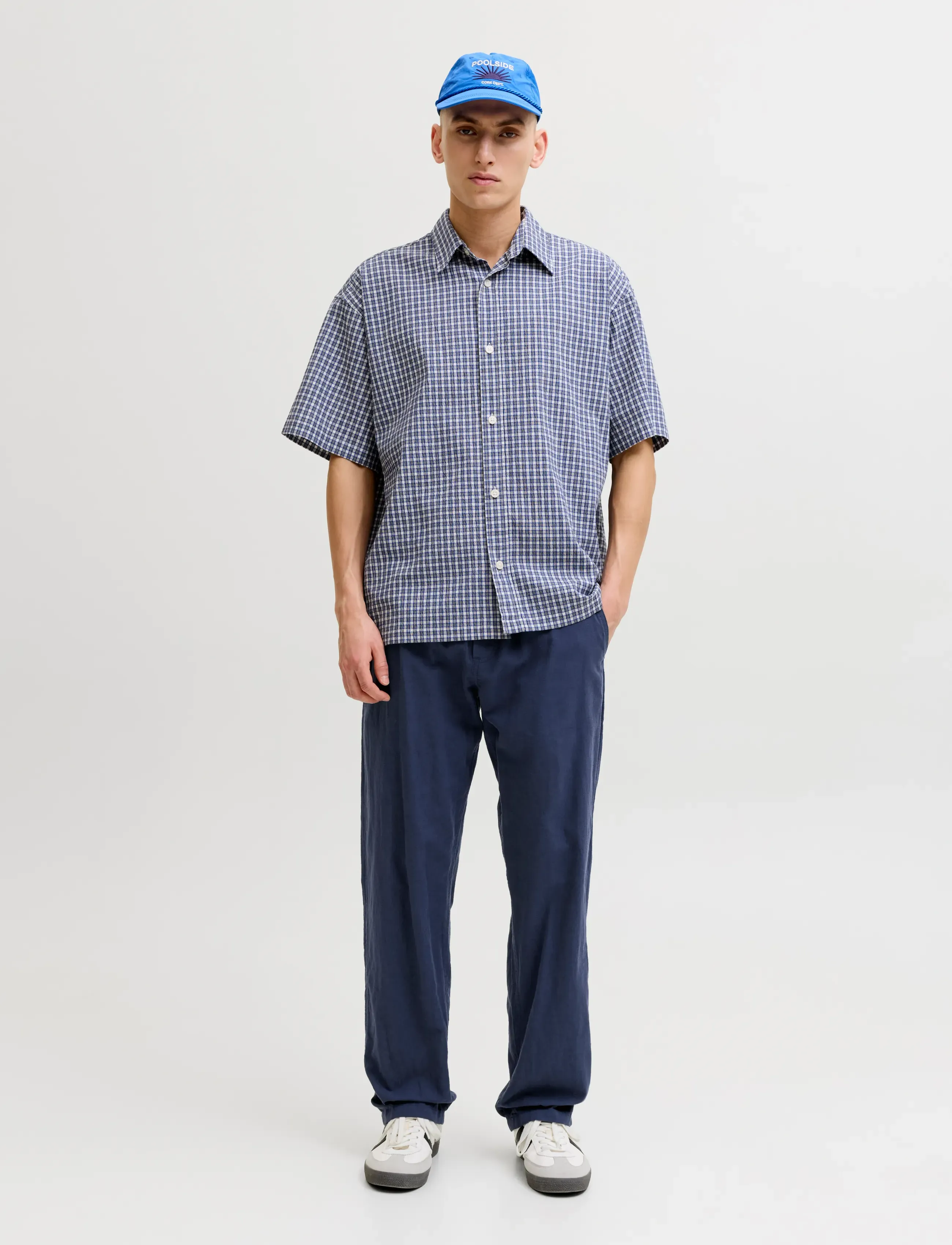 Jack & Jones - JPSTKANE SUMMER LINEN BLEND JOGGER SN - hørbukser - navy blazer - 4