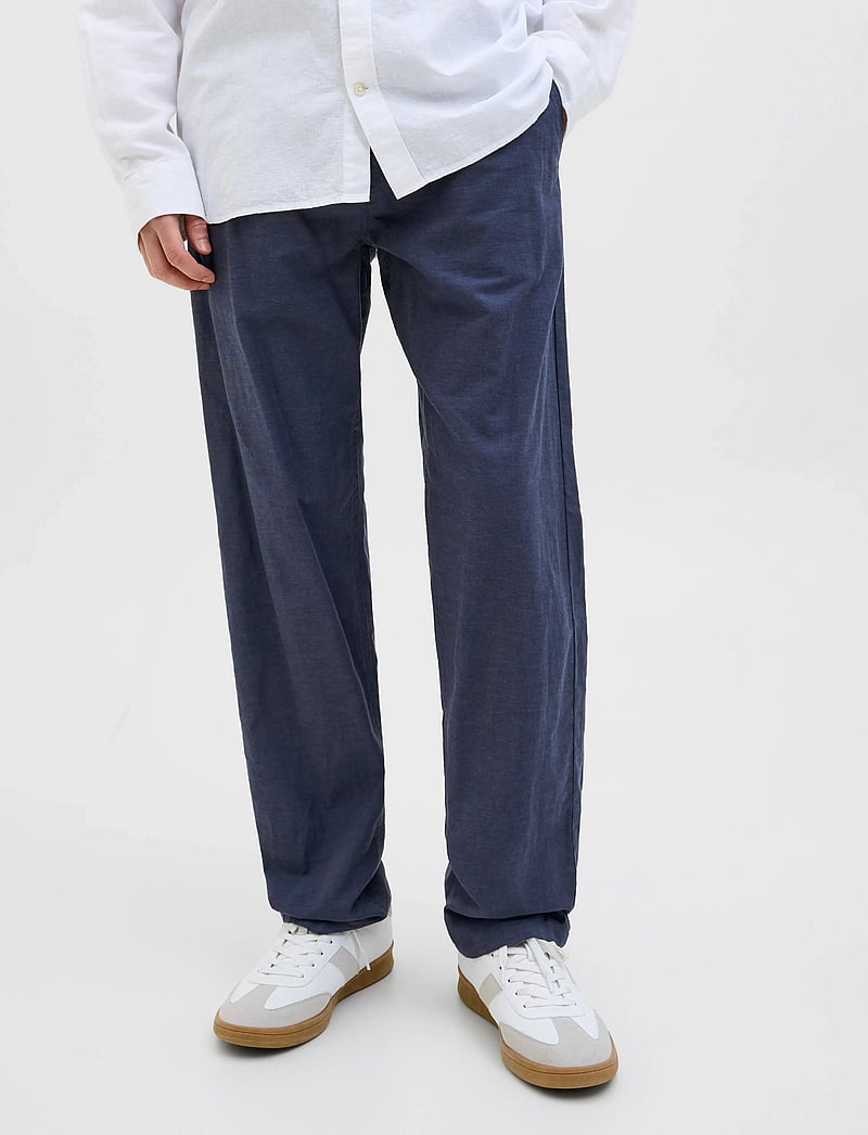 Jack & Jones - JPSTKANE SUMMER LINEN BLEND JOGGER SN - hørbukser - night sky - 0