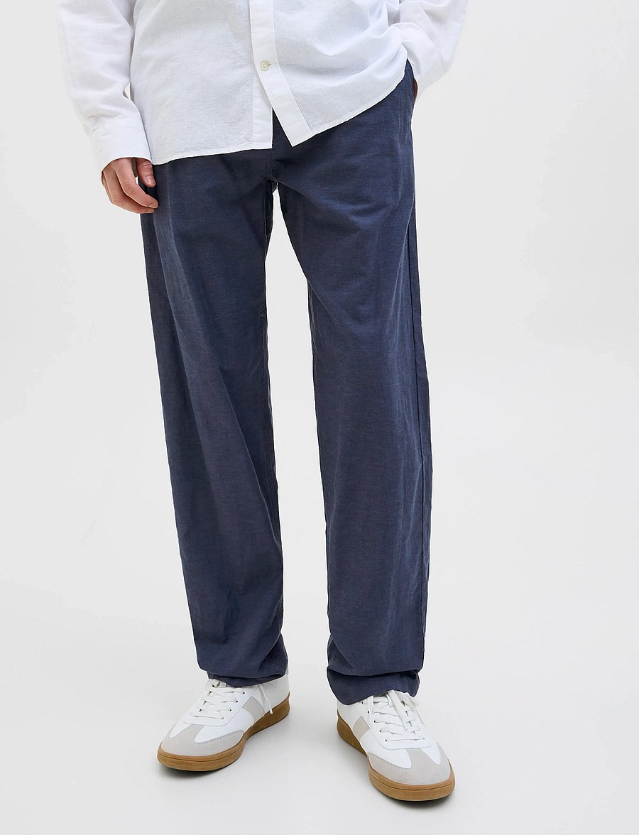 Jack & Jones - JPSTKANE SUMMER LINEN BLEND JOGGER SN - leinenhosen - night sky - 0