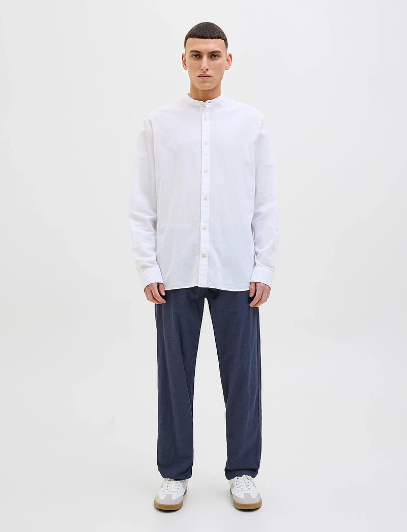 Jack & Jones - JPSTKANE SUMMER LINEN BLEND JOGGER SN - hørbukser - night sky - 4