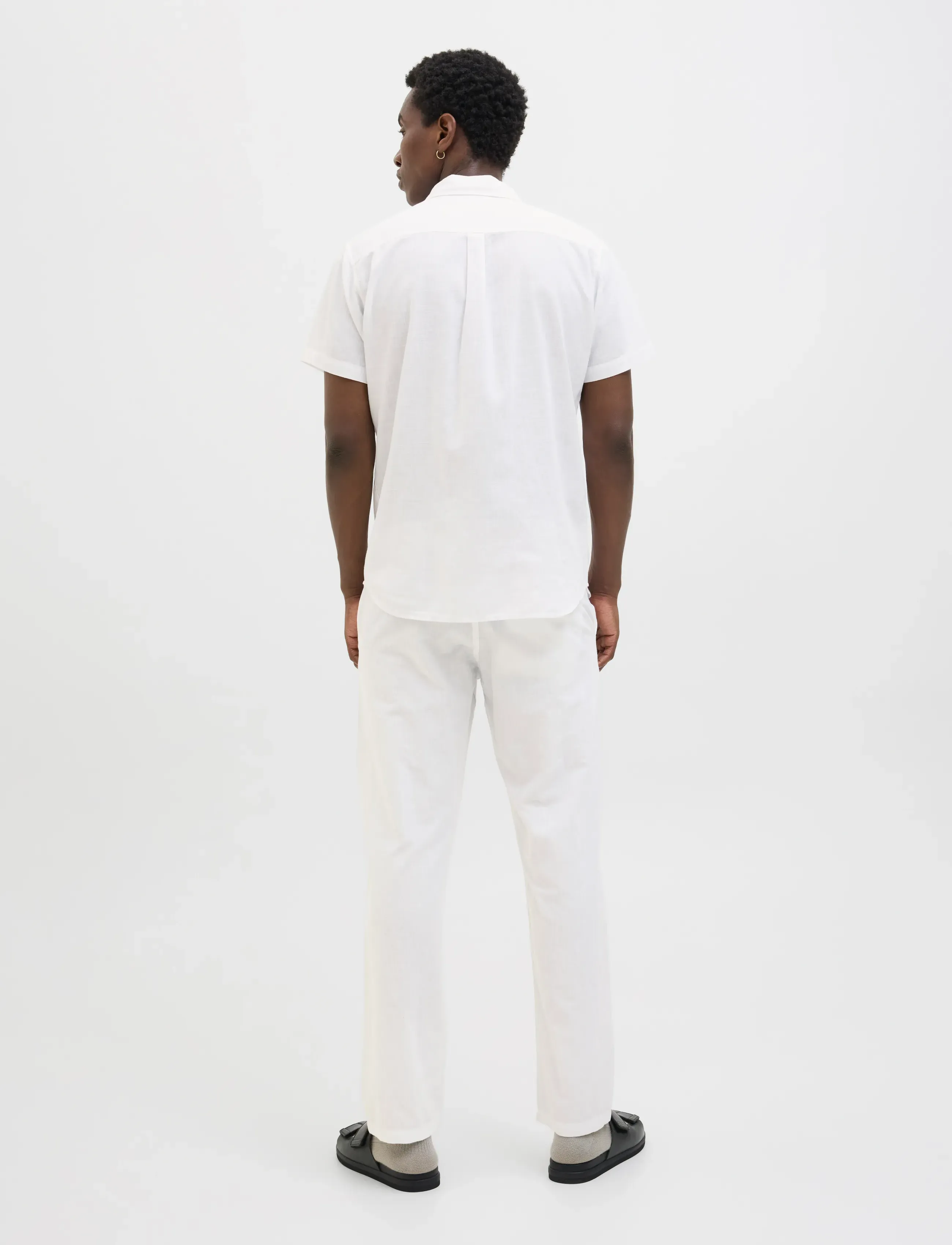 Jack & Jones - JPSTKANE SUMMER LINEN BLEND JOGGER SN - hørbukser - white - 3