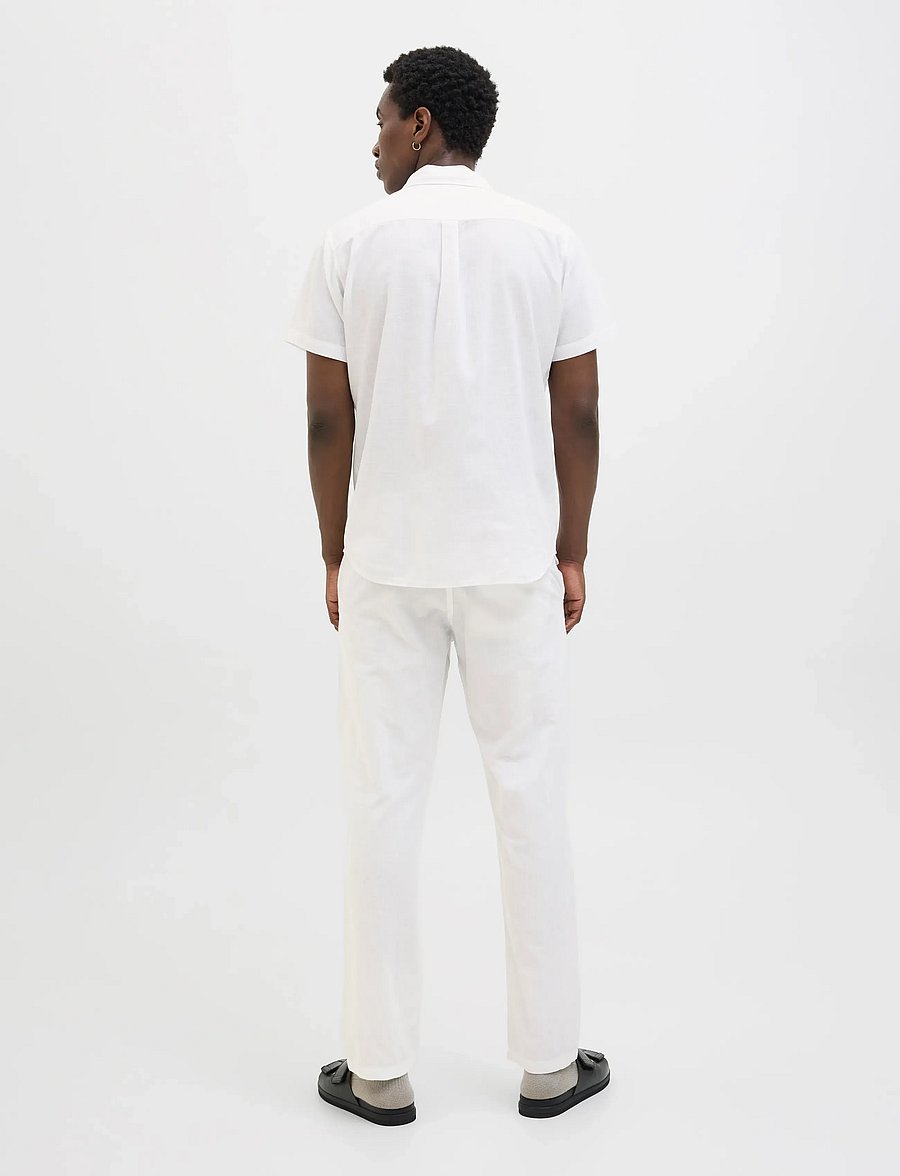 Jack & Jones - JPSTKANE SUMMER LINEN BLEND JOGGER SN - hörbuxur - white - 3