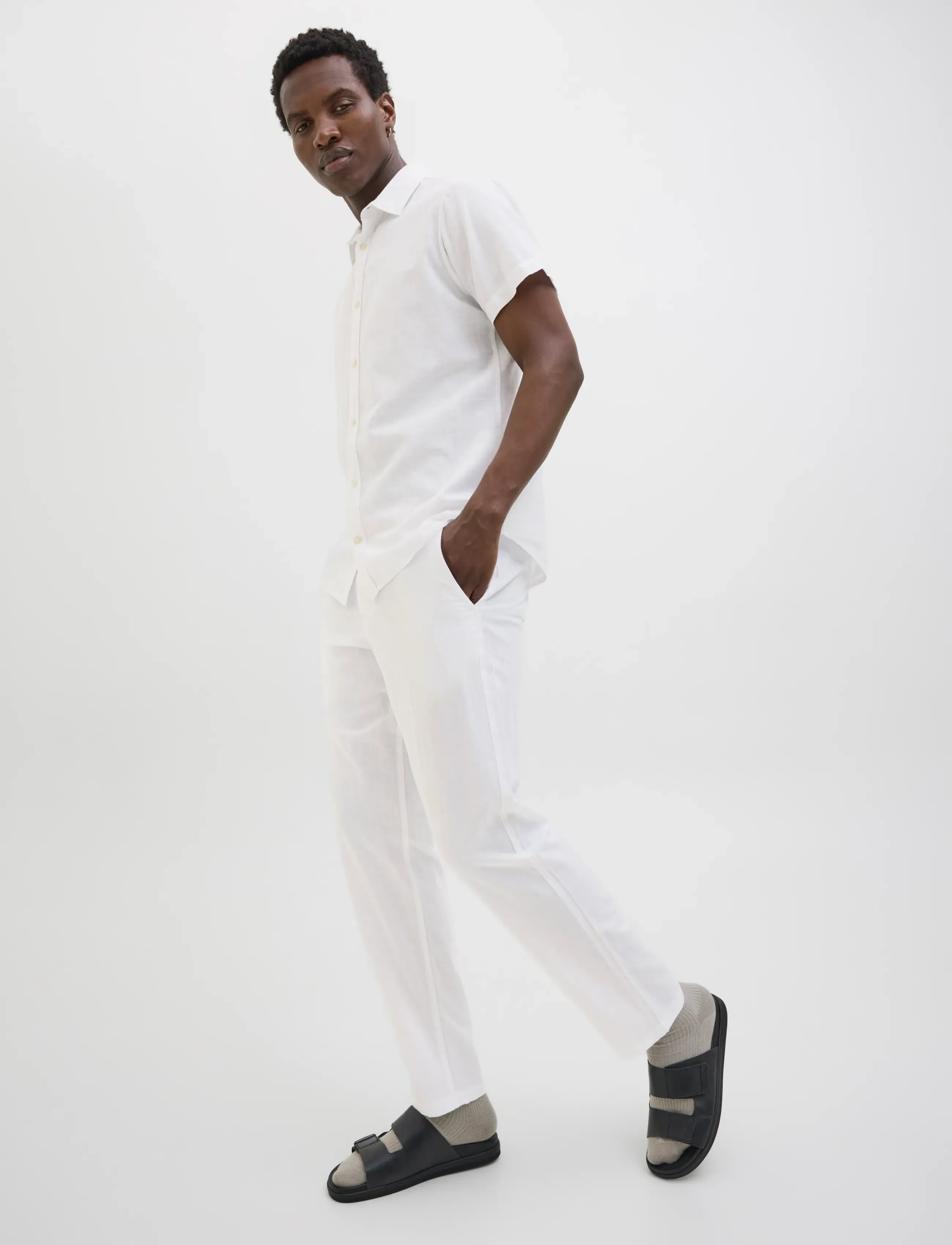 JACK & JONES Jpstkane Summer Linen Blend Jogger Sn mjukisbyxor herr – bild 5