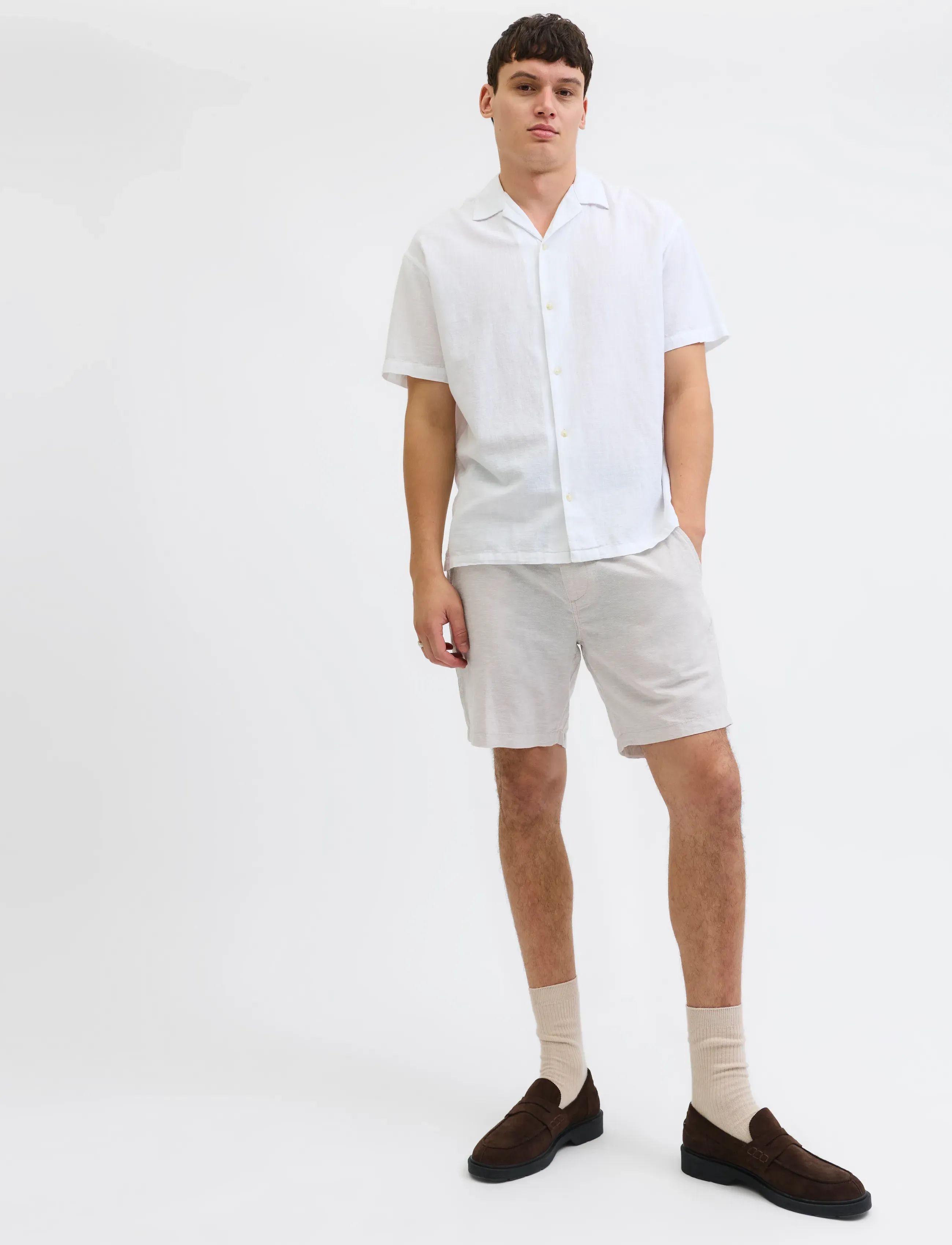 JACK & JONES Jpstace Summer Linen Blend Short Reg Sn linneshorts herr – bild 5