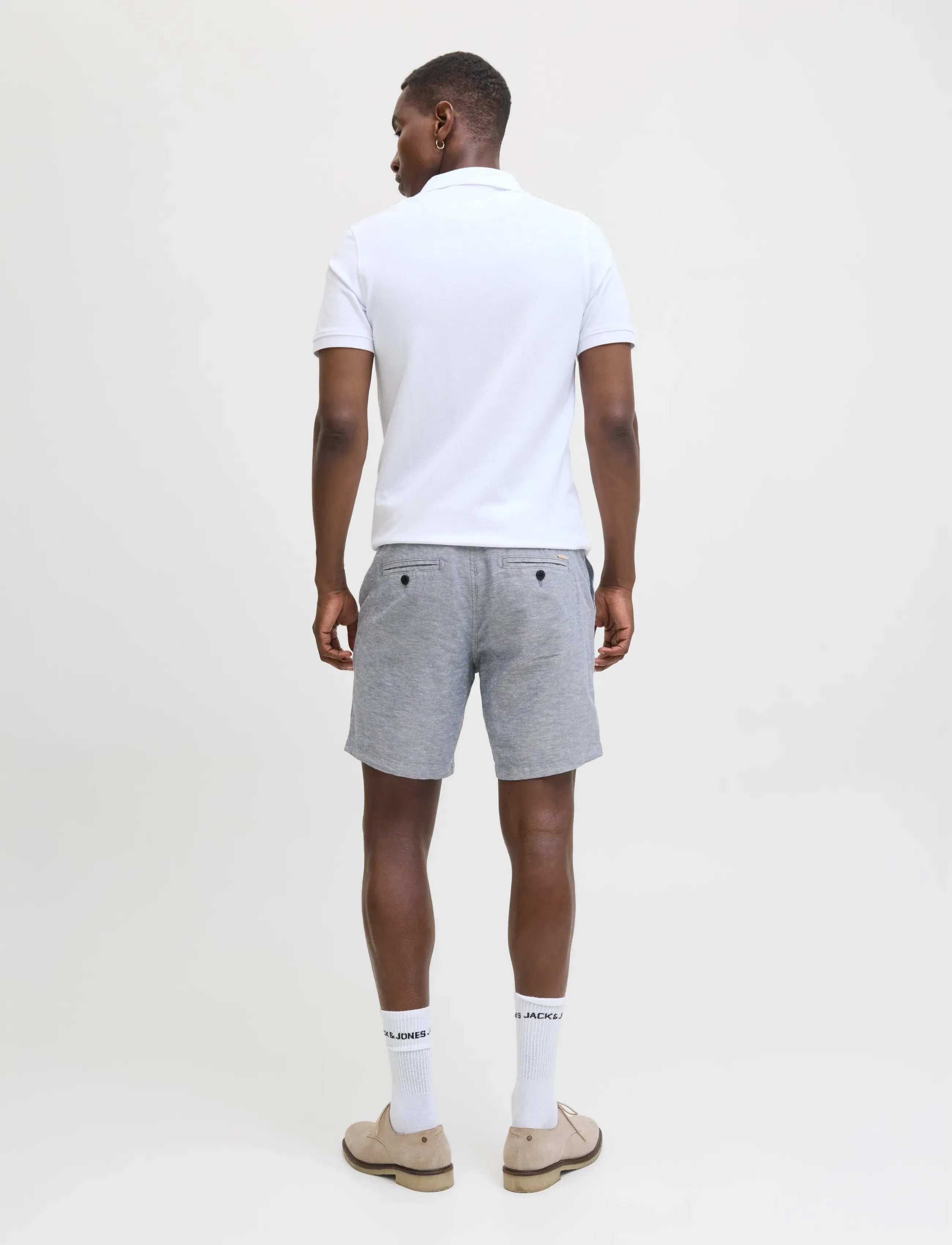 Jack & Jones - JPSTACE SUMMER LINEN BLEND SHORT REG SN - linased lühikesed püksid - faded denim - 3