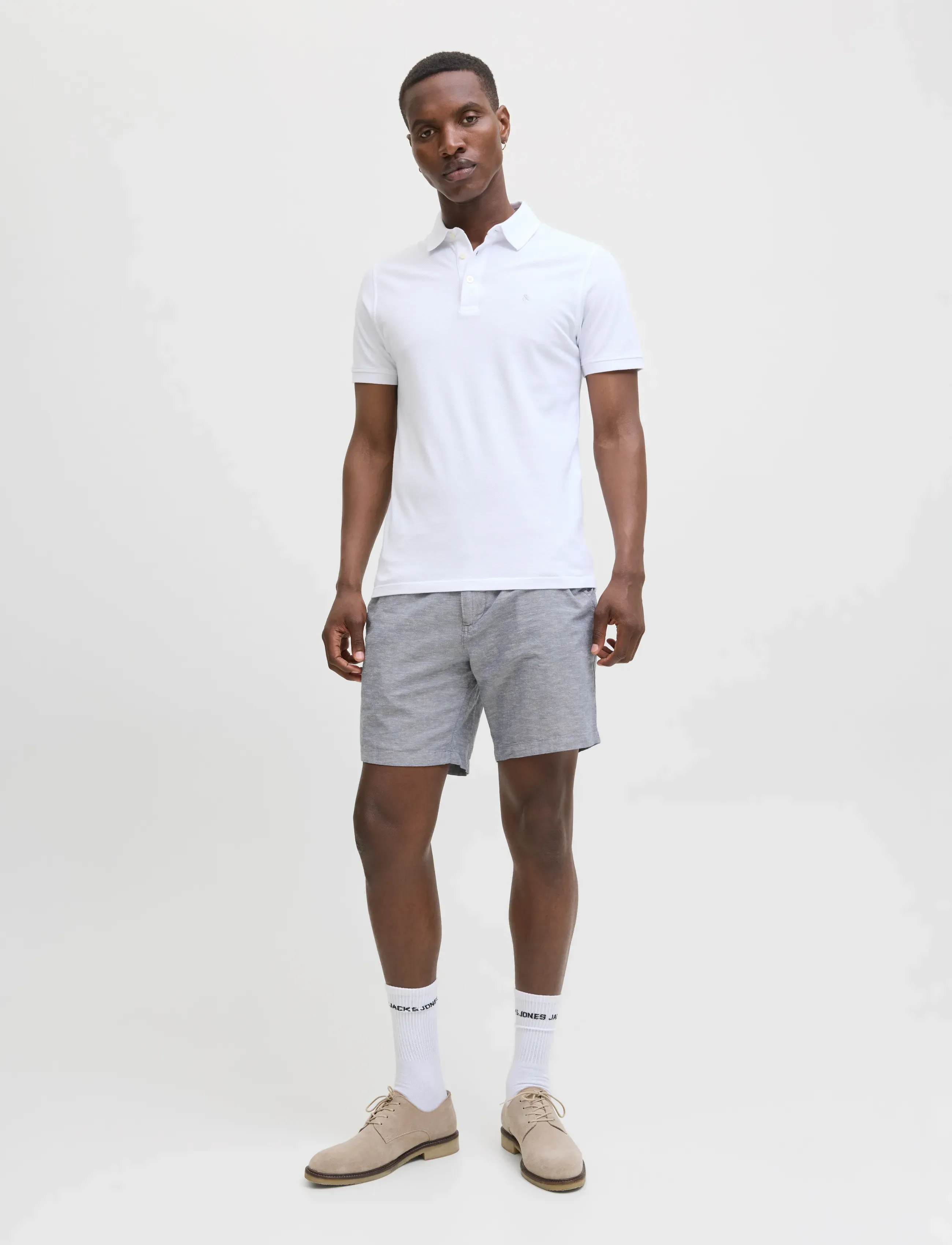 Jack & Jones - JPSTACE SUMMER LINEN BLEND SHORT REG SN - linased lühikesed püksid - faded denim - 4