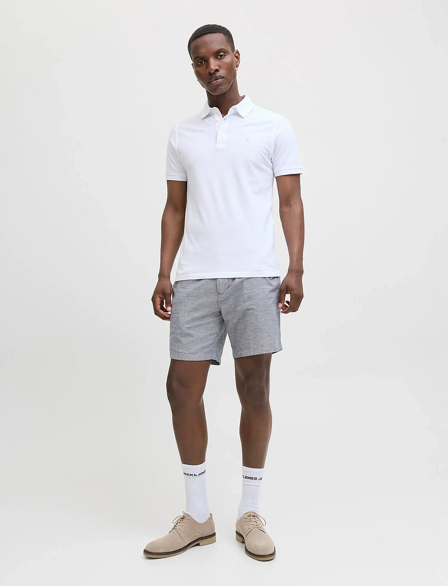 Jack & Jones - JPSTACE SUMMER LINEN BLEND SHORT REG SN - leinen-shorts - faded denim - 4