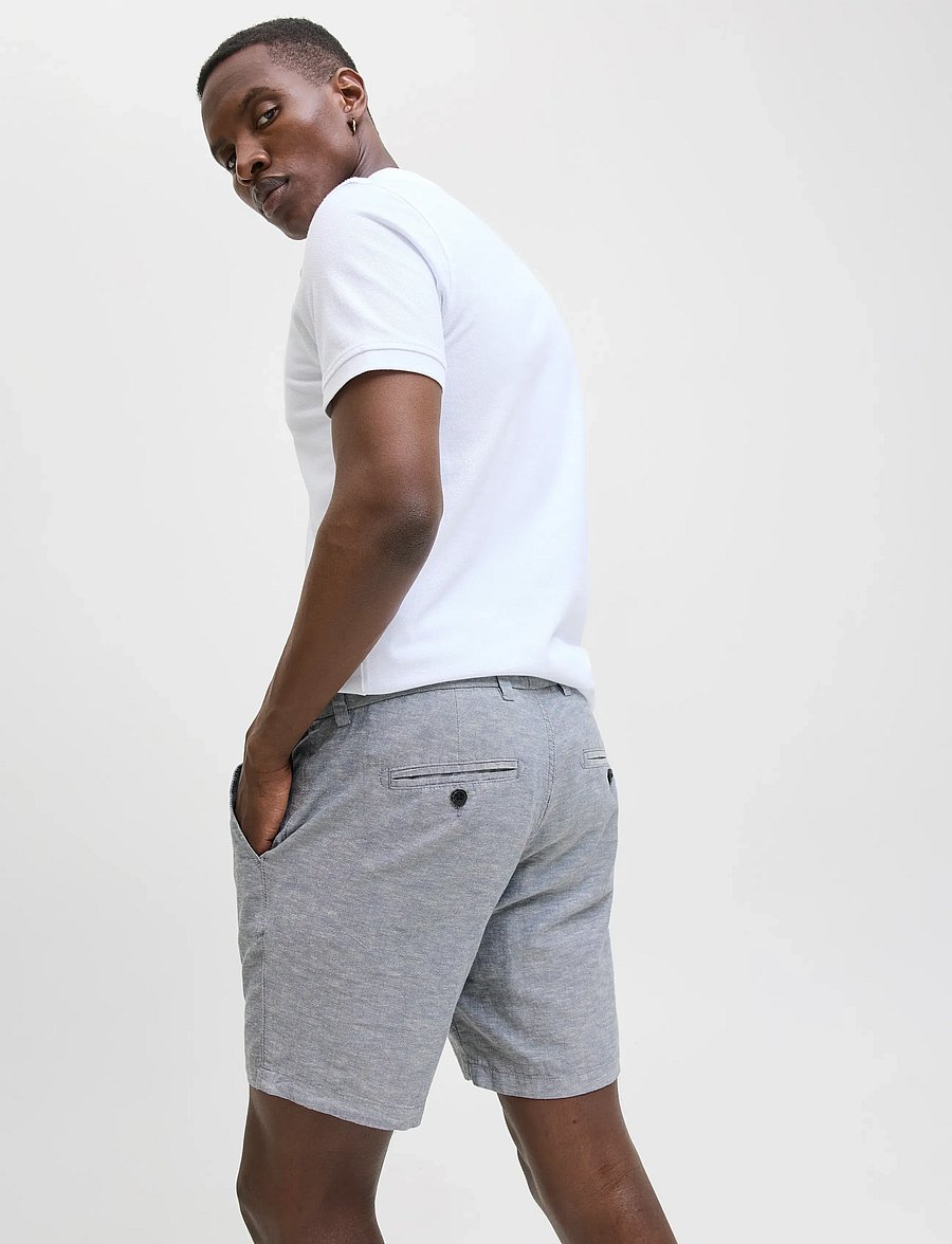 Jack & Jones - JPSTACE SUMMER LINEN BLEND SHORT REG SN - leinen-shorts - faded denim - 5