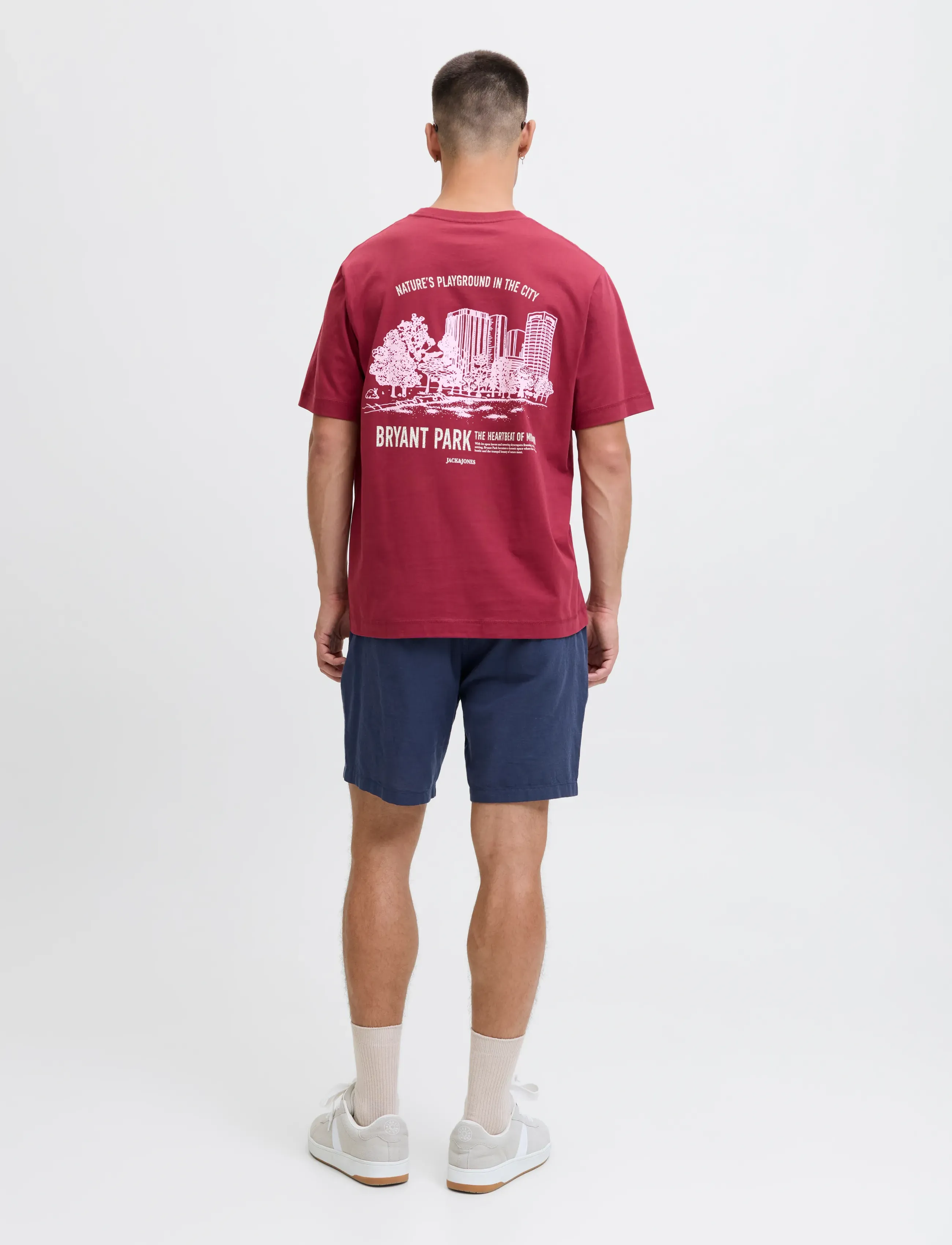 Jack & Jones - JPSTACE SUMMER LINEN BLEND SHORT REG SN - leinen-shorts - navy blazer - 3