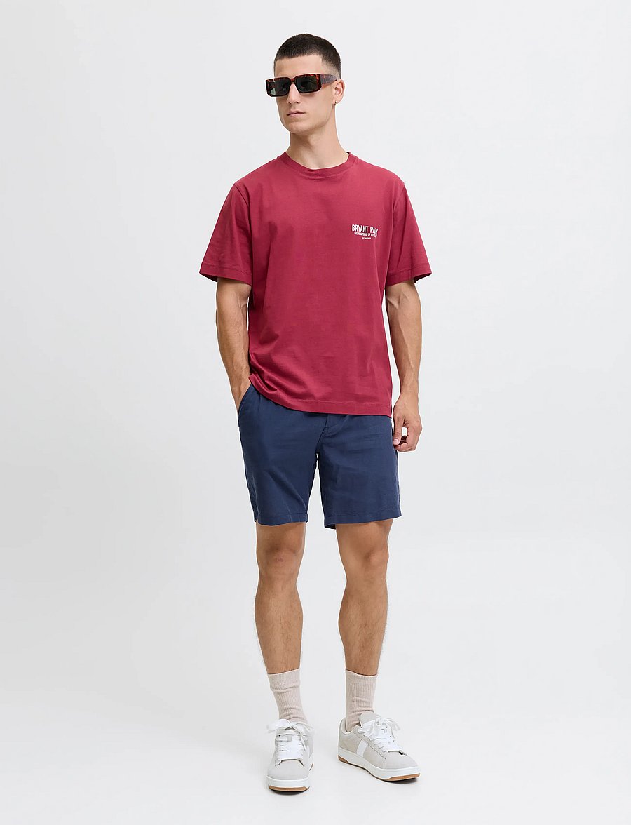 Jack & Jones - JPSTACE SUMMER LINEN BLEND SHORT REG SN - pellavashortsit - navy blazer - 4