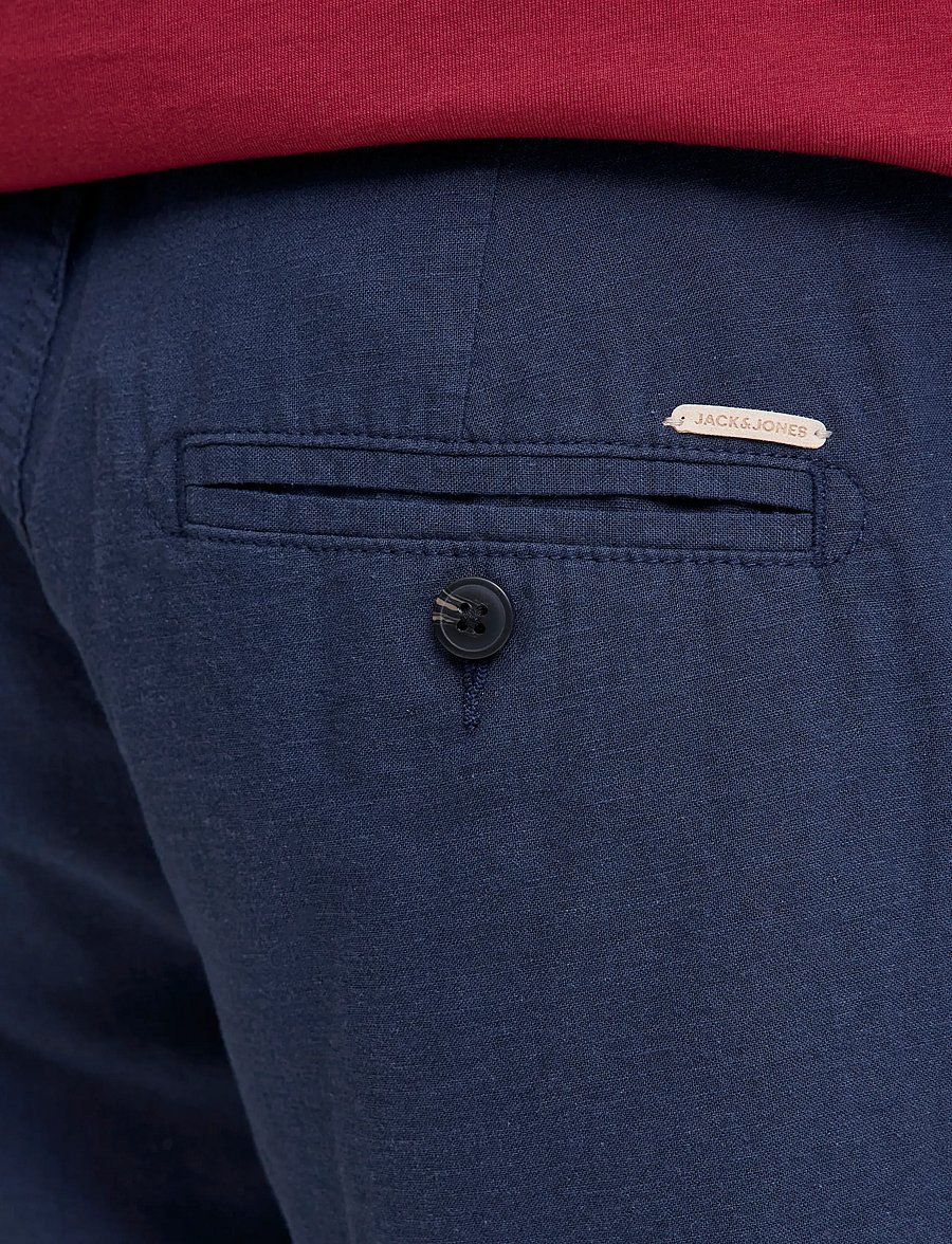 Jack & Jones - JPSTACE SUMMER LINEN BLEND SHORT REG SN - pellavashortsit - navy blazer - 5