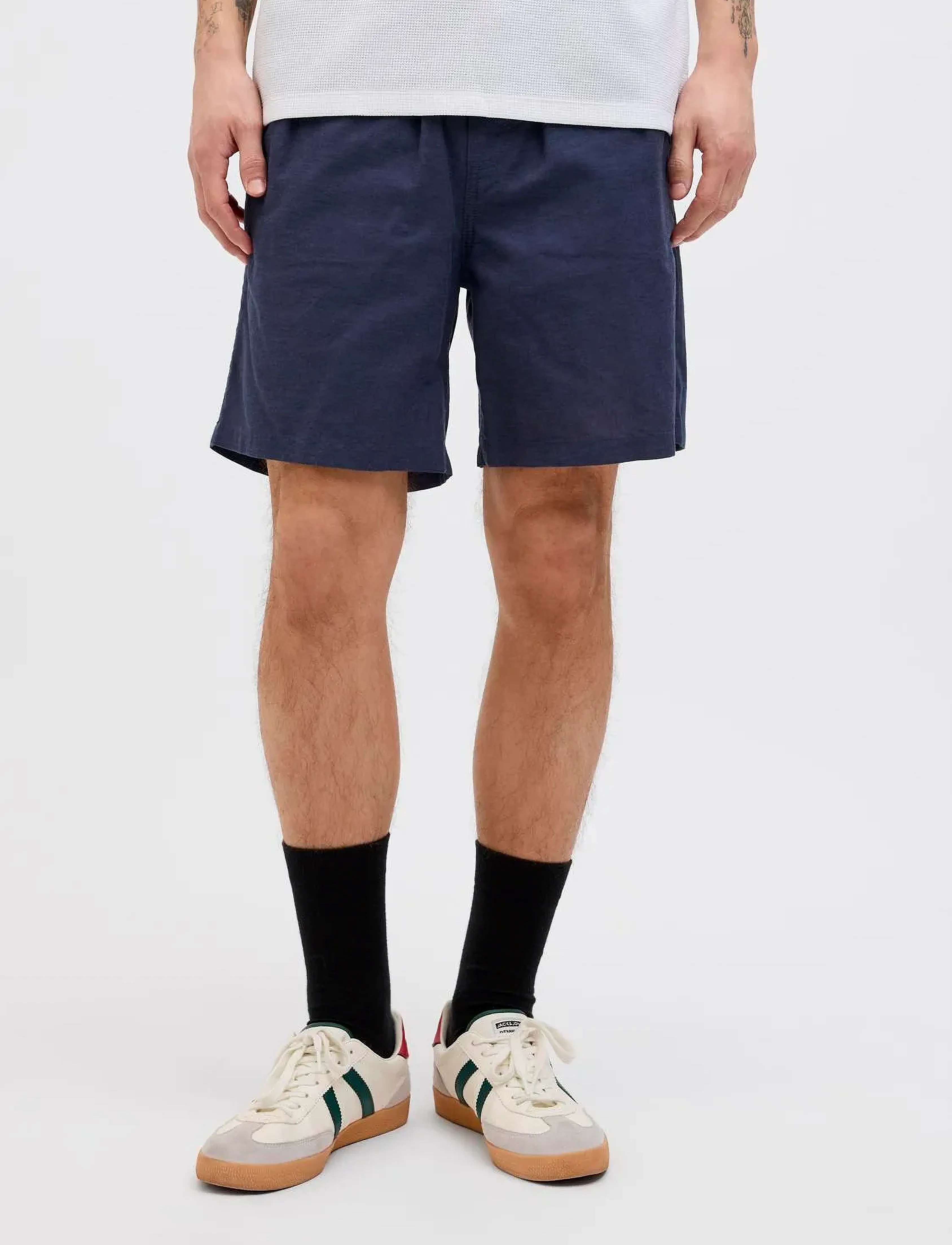 Jack & Jones Jpstjaiden Summer Linen Blend Short Sn, S, Blue, Shorts > Afslappet, Herre