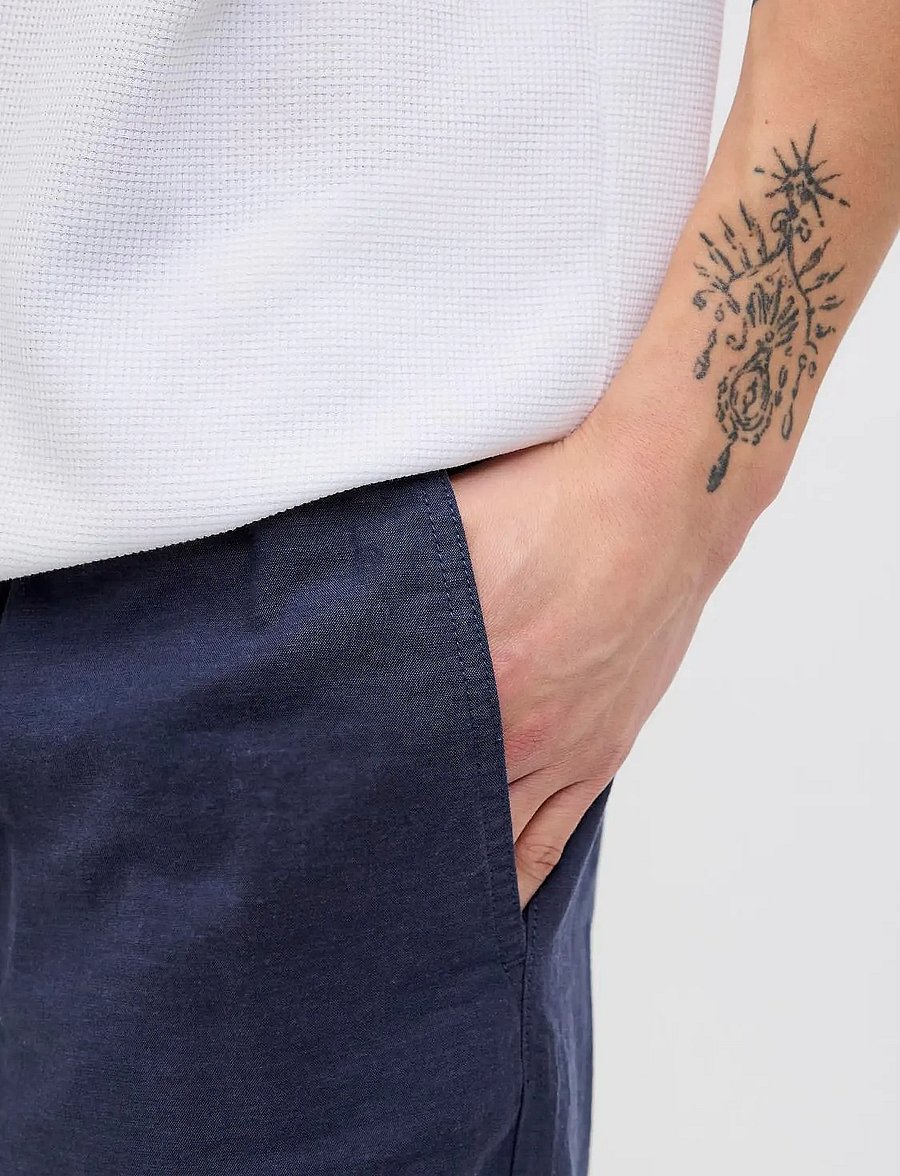 Jack & Jones - JPSTJAIDEN SUMMER LINEN BLEND SHORT SN - linased lühikesed püksid - night sky - 3