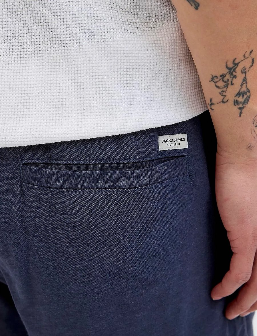 Jack & Jones - JPSTJAIDEN SUMMER LINEN BLEND SHORT SN - linased lühikesed püksid - night sky - 4