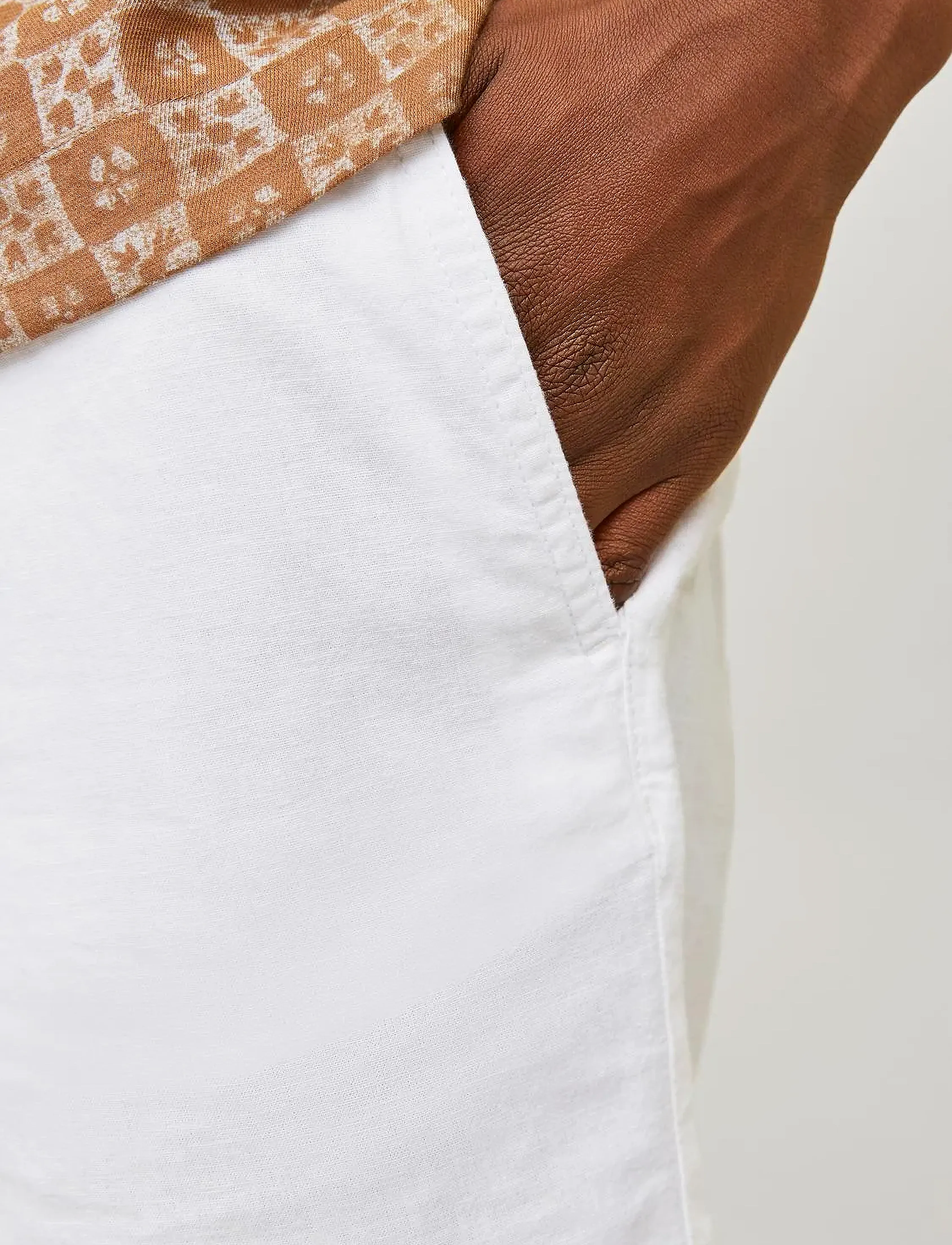 Jack & Jones - JPSTJAIDEN SUMMER LINEN BLEND SHORT SN - leinen-shorts - white - 3