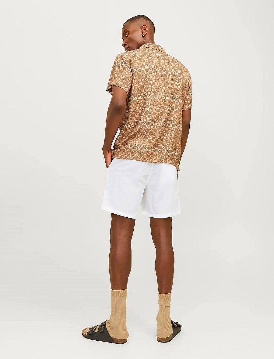 Jack & Jones - JPSTJAIDEN SUMMER LINEN BLEND SHORT SN - leinen-shorts - white - 5