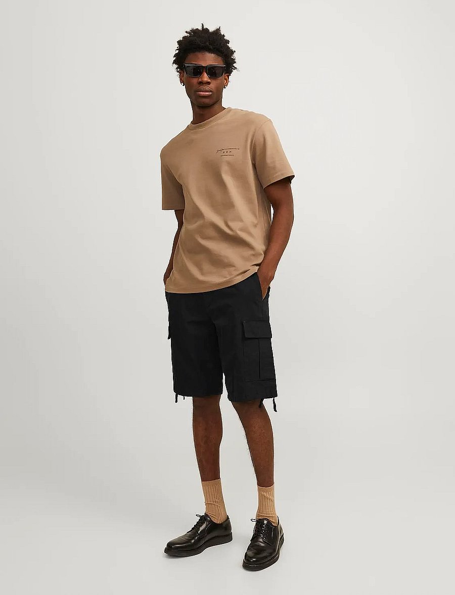 Jack & Jones - JPSTCOLE BARKLEY CARGO SHORTS MID SN - cargo shorts - black - 5