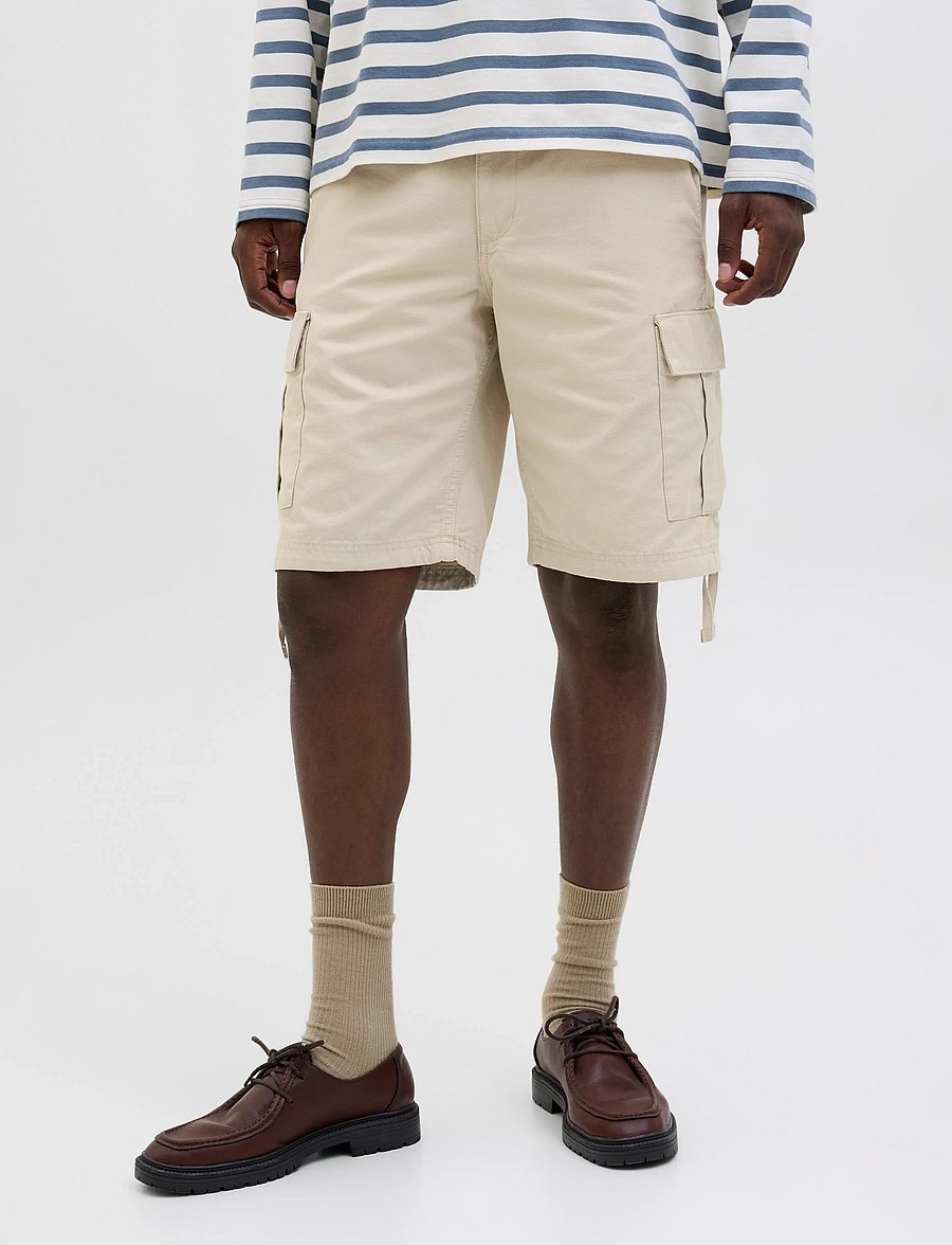Jack & Jones - JPSTCOLE BARKLEY CARGO SHORTS MID SN - cargo shorts - moonbeam - 0