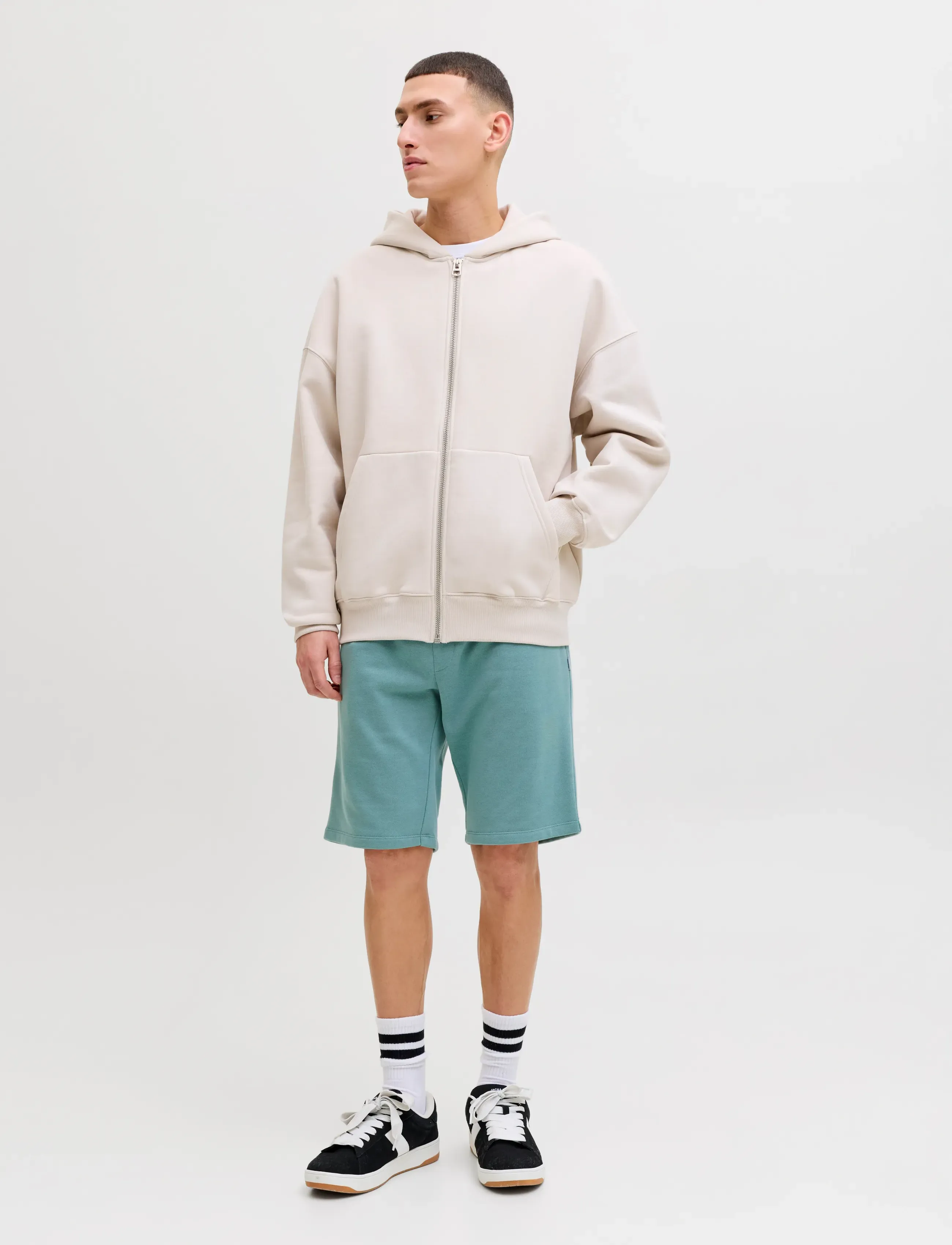 Jack & Jones - JPSTGORDON BRADLEY SWEAT SHORTS MID NOOS - shorts - mineral blue - 4