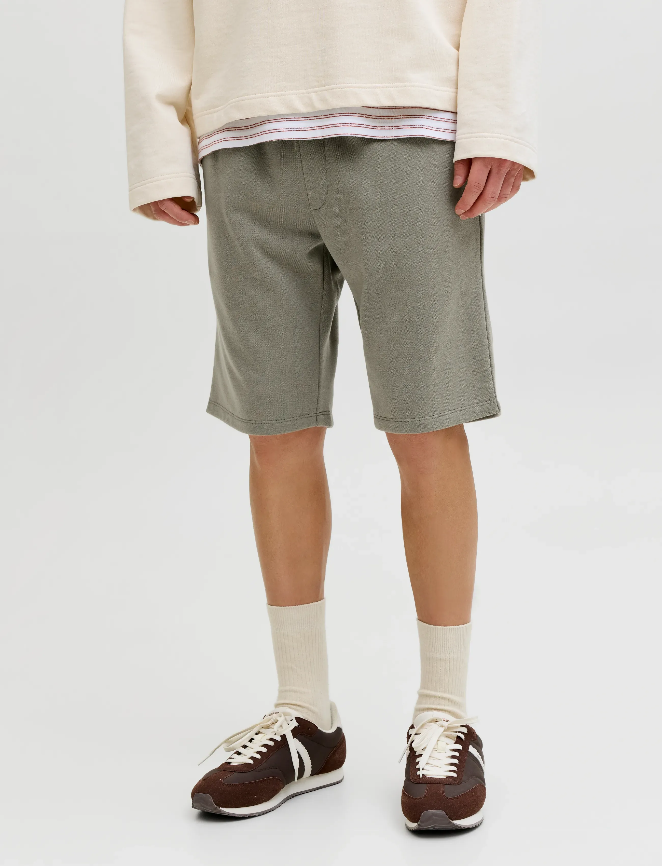 Jack & Jones Jpstgordon Bradley Sweat Shorts Mid Noos, XL, Shorts, Khakigrün - Männerswear