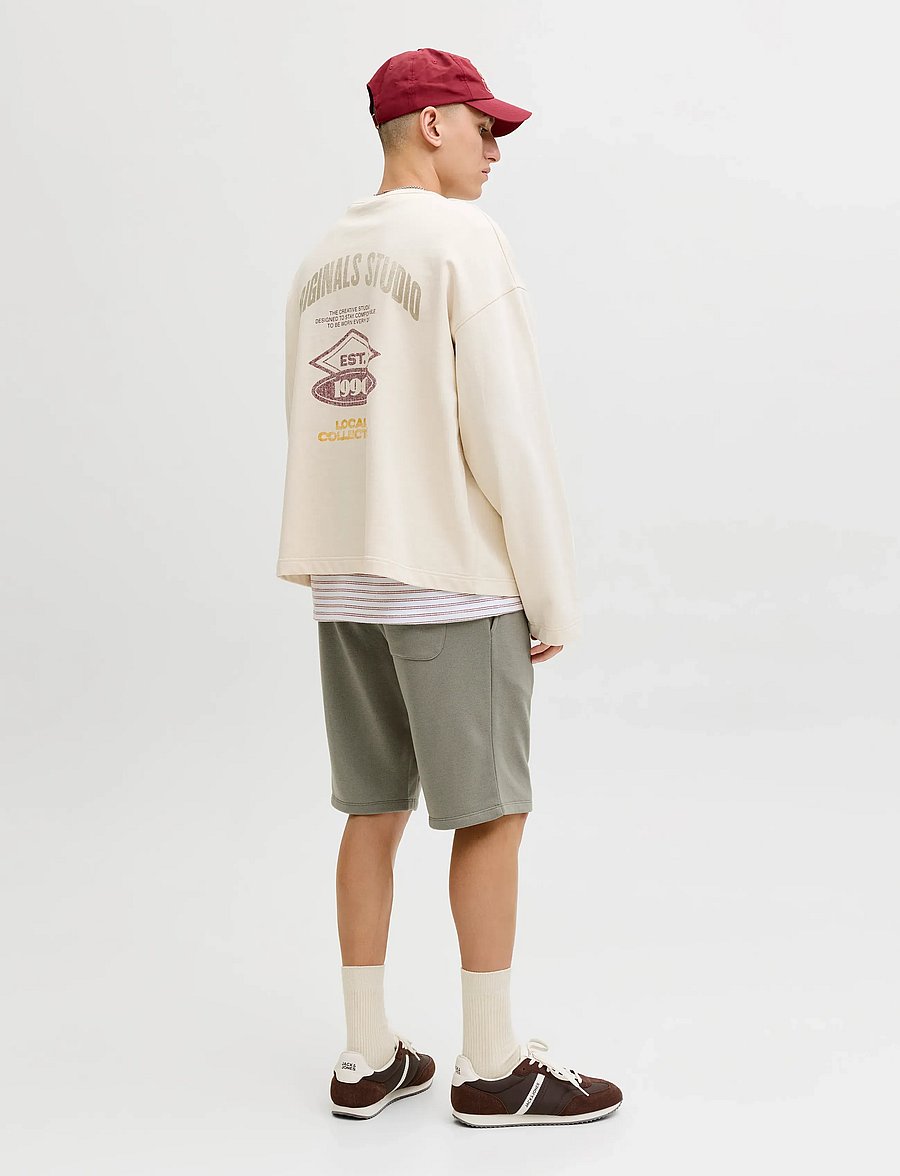 Jack & Jones - JPSTGORDON BRADLEY SWEAT SHORTS MID NOOS - sweatshorts - vetiver - 3