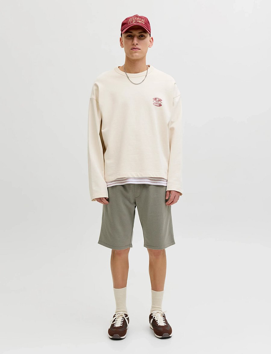 Jack & Jones - JPSTGORDON BRADLEY SWEAT SHORTS MID NOOS - shorts en molleton - vetiver - 4