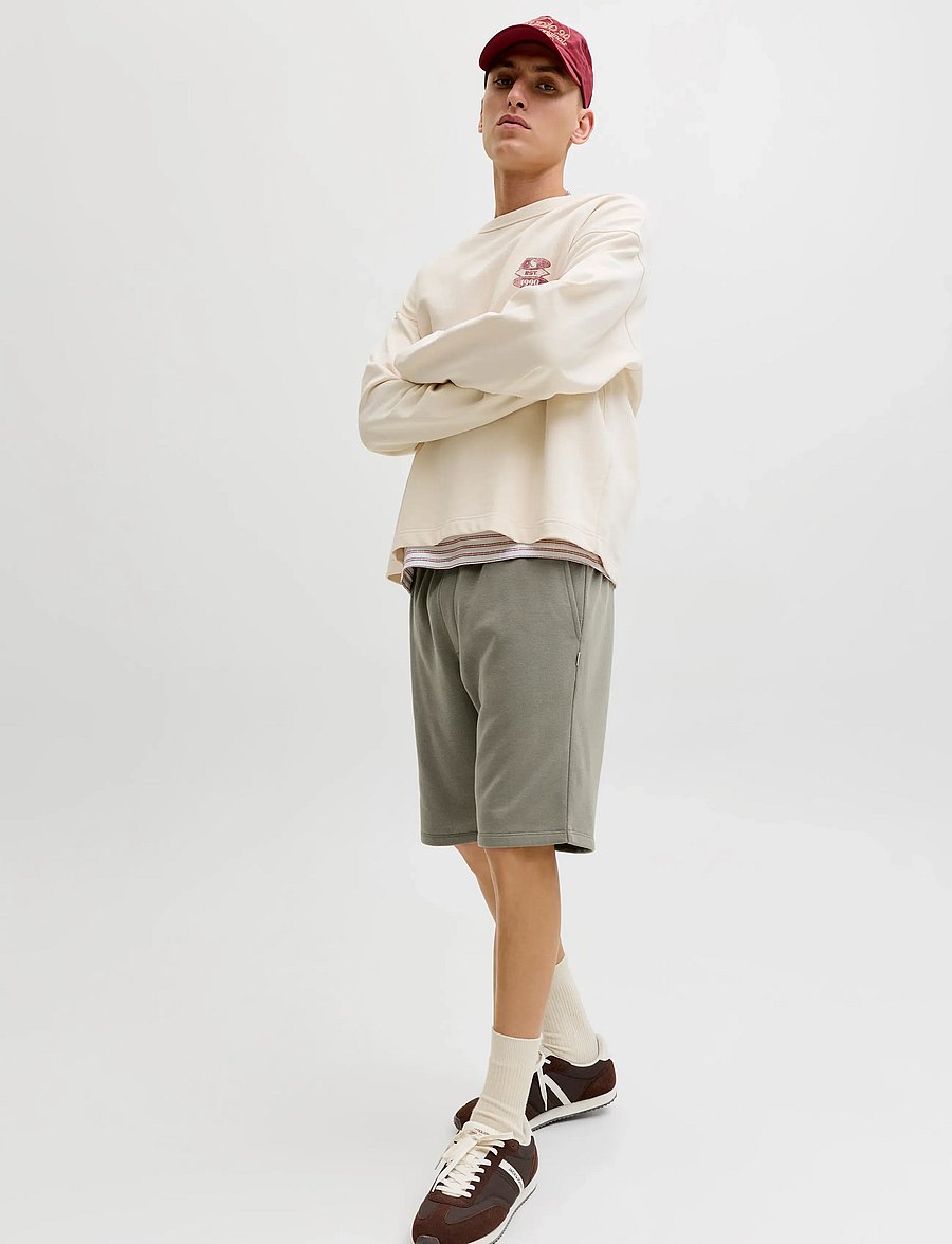 Jack & Jones - JPSTGORDON BRADLEY SWEAT SHORTS MID NOOS - shorts en molleton - vetiver - 5
