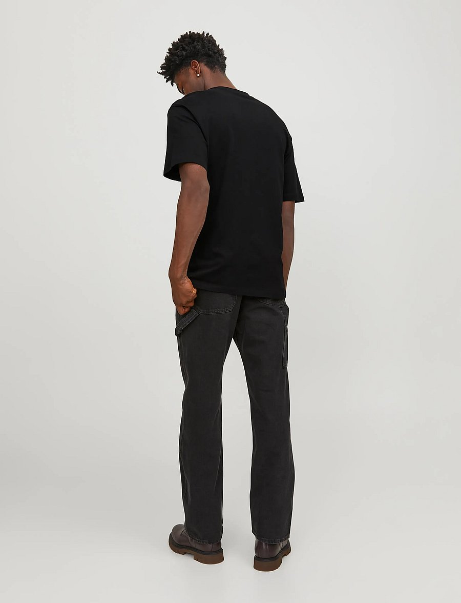 Jack & Jones - JJEBRADLEY TEE SS O-NECK NOOS - kurzärmelige t-shirts - black - 3