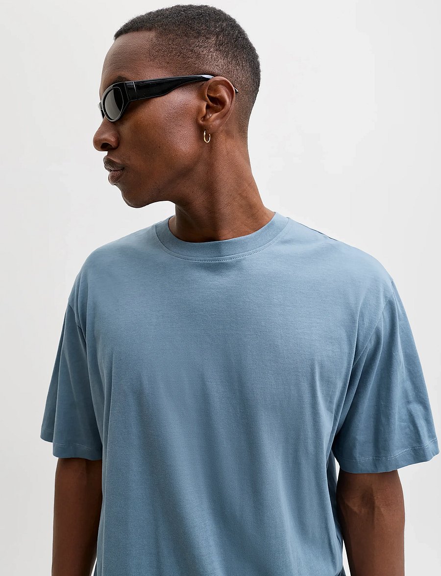 Jack & Jones - JJEBRADLEY TEE SS O-NECK NOOS - kortärmade t-shirts - blue mirage - 5