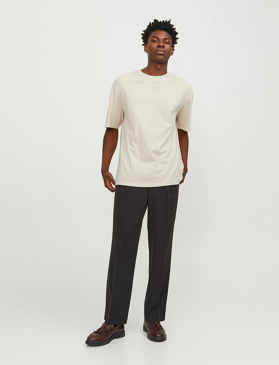 Jack & Jones - JJEBRADLEY TEE SS O-NECK NOOS - kurzärmelige t-shirts - moonbeam - 4