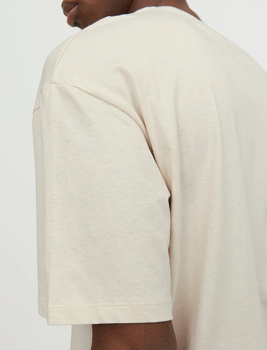 Jack & Jones - JJEBRADLEY TEE SS O-NECK NOOS - kurzärmelige t-shirts - moonbeam - 5