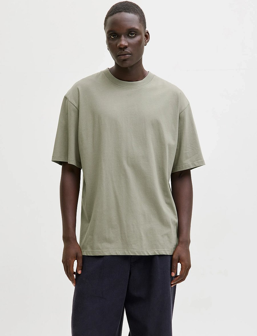 Jack & Jones - JJEBRADLEY TEE SS O-NECK NOOS - kortärmade t-shirts - vetiver - 0