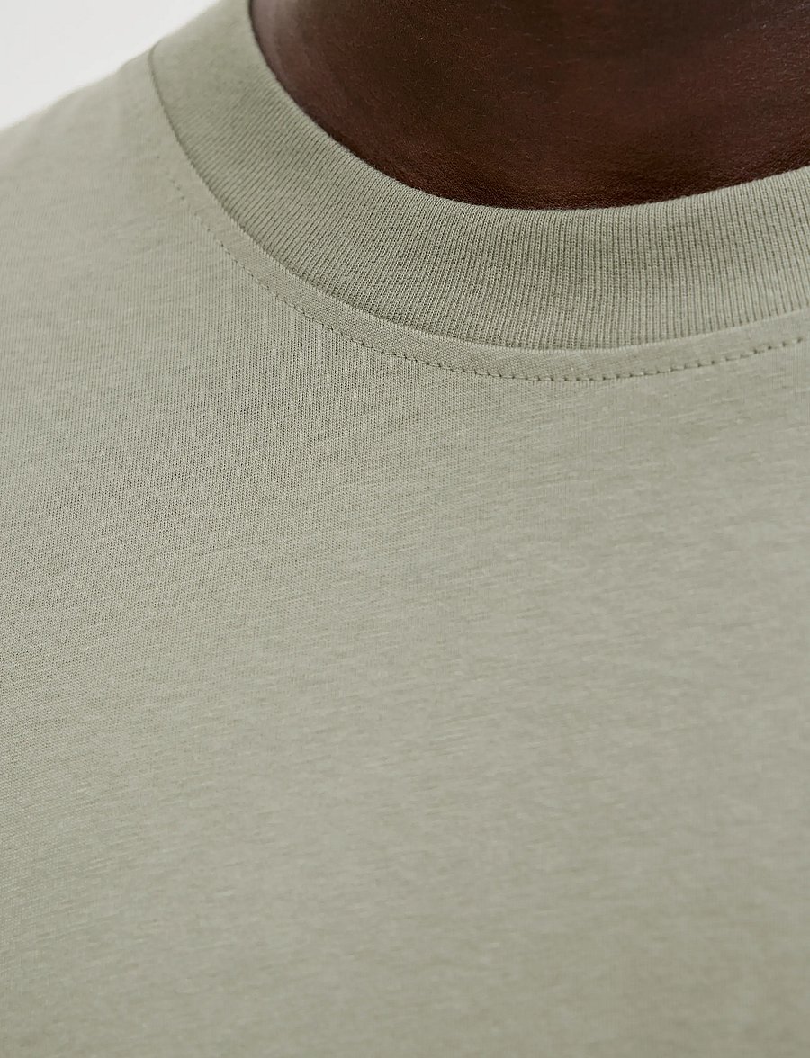 Jack & Jones - JJEBRADLEY TEE SS O-NECK NOOS - kortärmade t-shirts - vetiver - 5