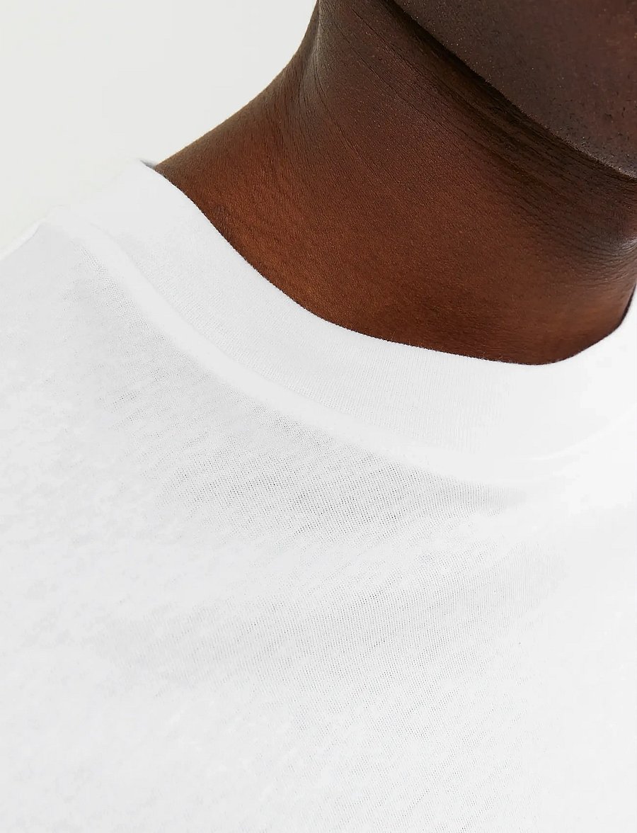 Jack & Jones - JJEBRADLEY TEE SS O-NECK NOOS - kurzärmelige t-shirts - white - 5