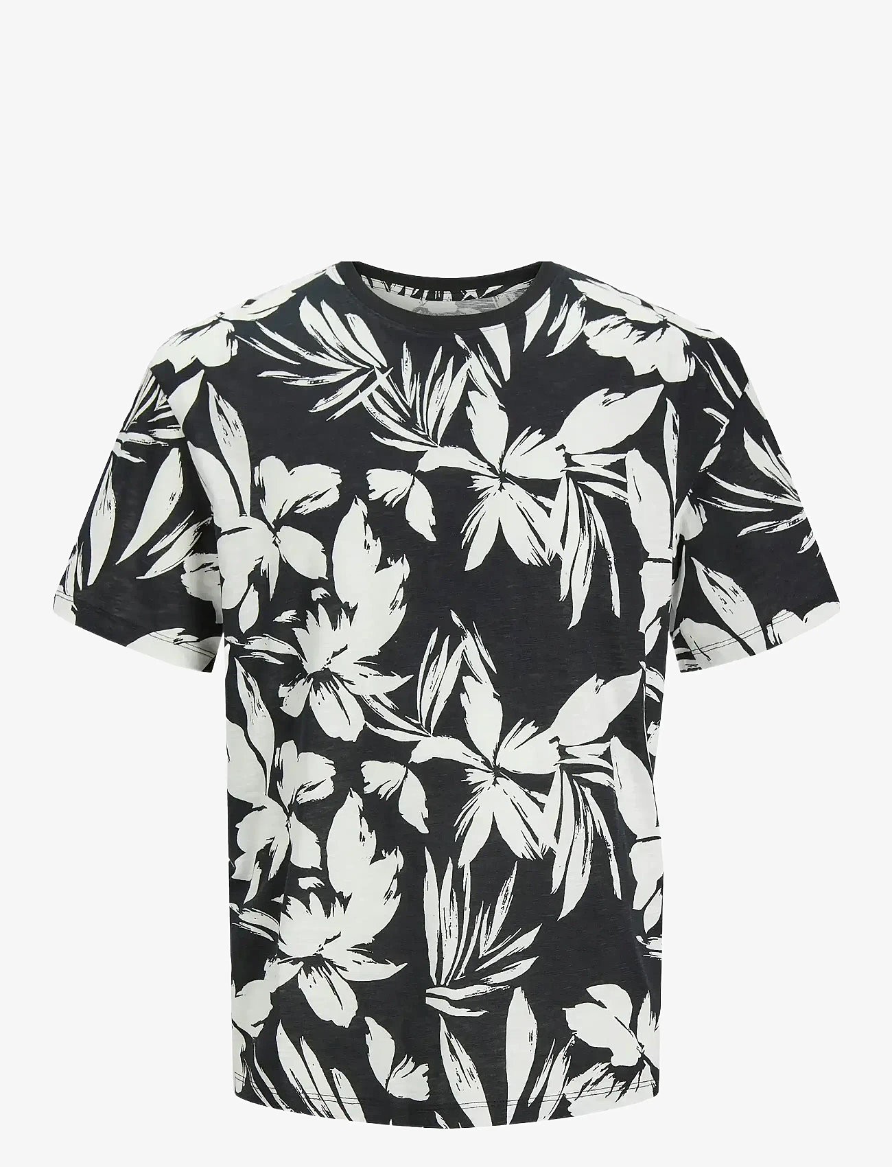 Jack & Jones - JJEJEFF AOP TEE SS SN - black - 0