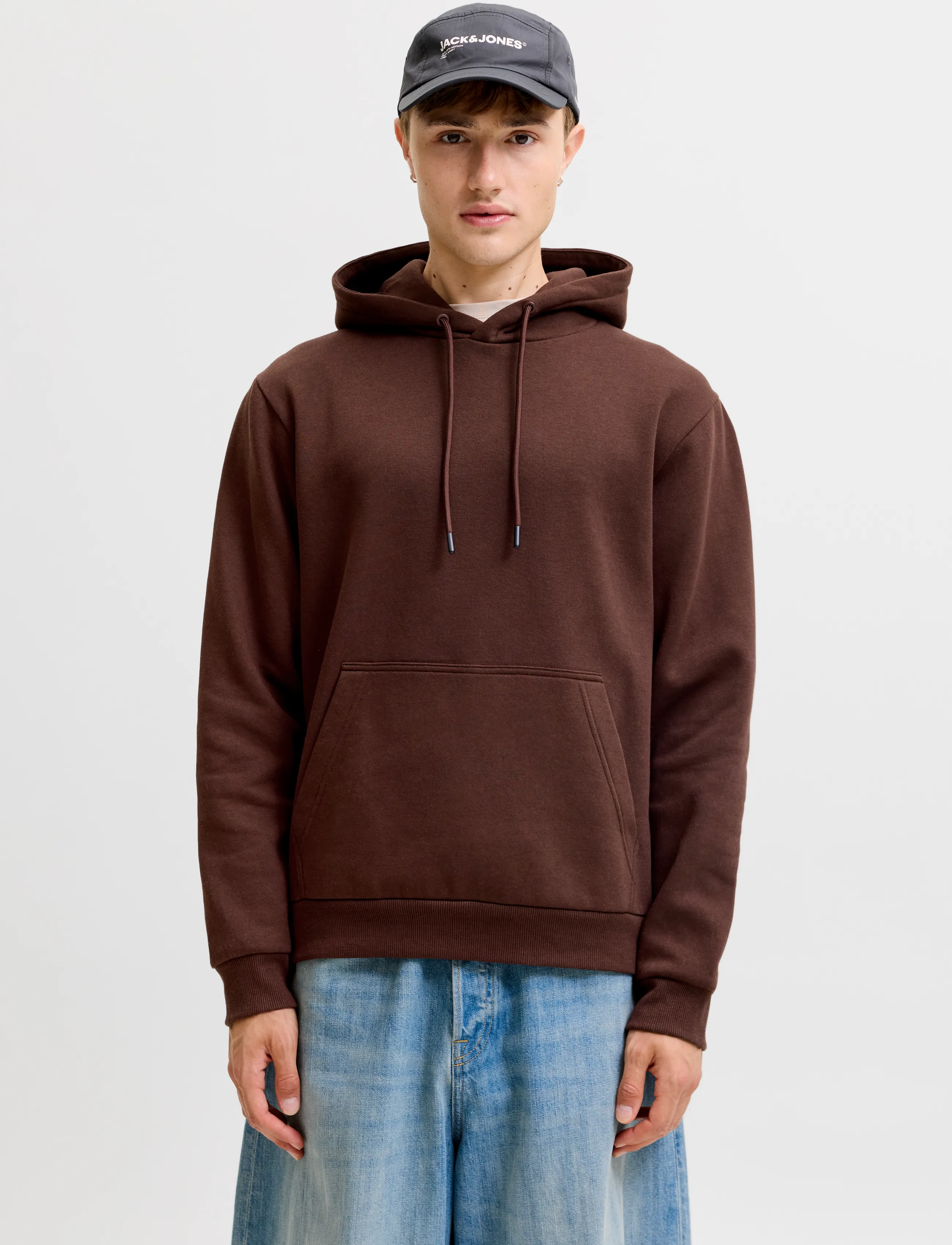 Jack & Jones JJEBRADLEY SWEAT HOOD NOOS - Kapuutsiga pusad - BITTER CHOCOLATE / brown