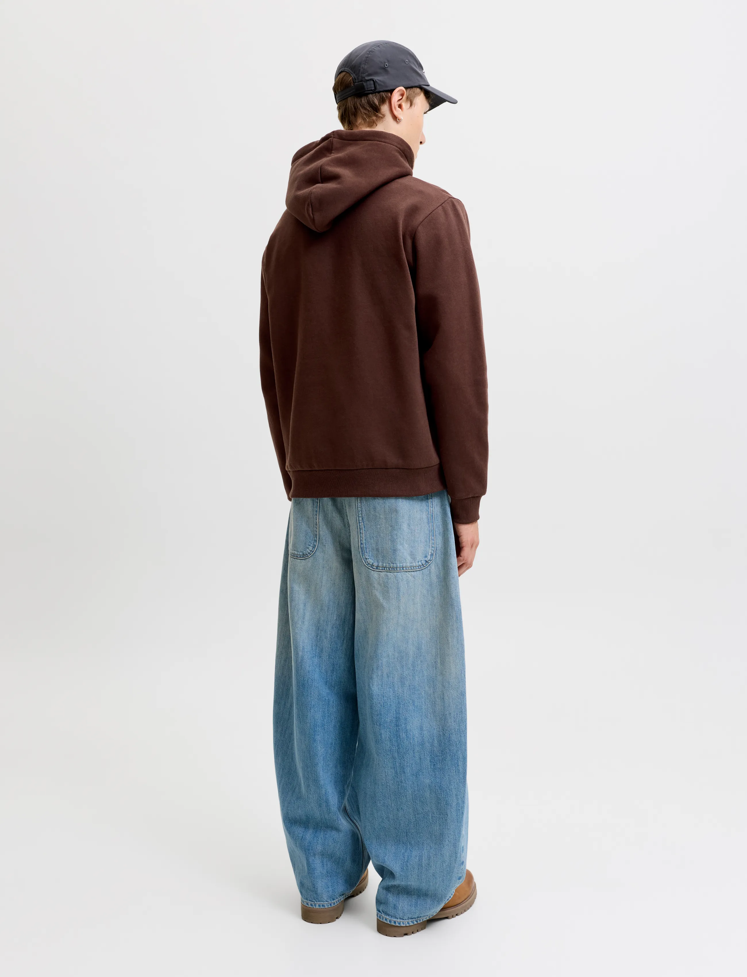 Jack & Jones - JJEBRADLEY SWEAT HOOD NOOS - hoodies - bitter chocolate - 3