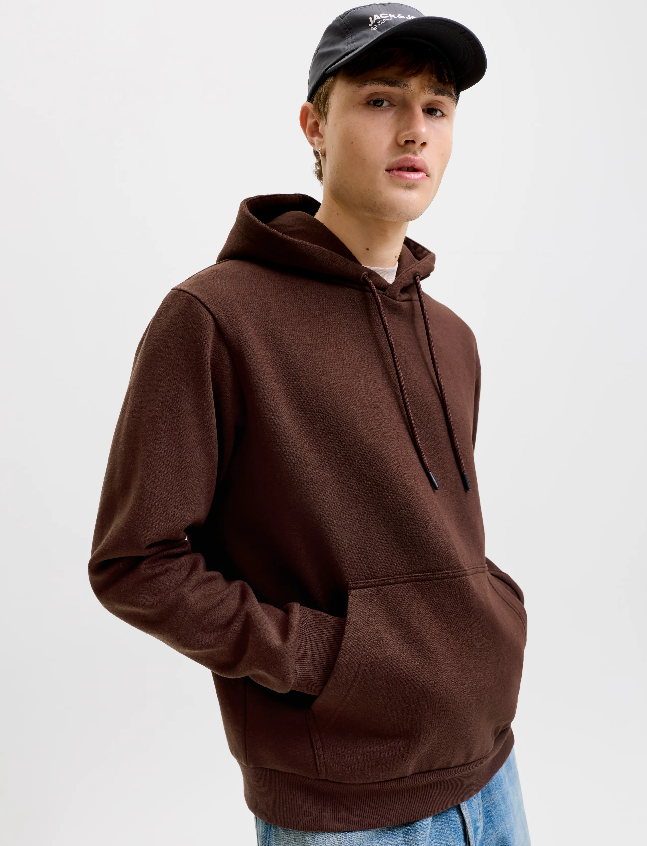 Jack & Jones - JJEBRADLEY SWEAT HOOD NOOS - hoodies - bitter chocolate - 5
