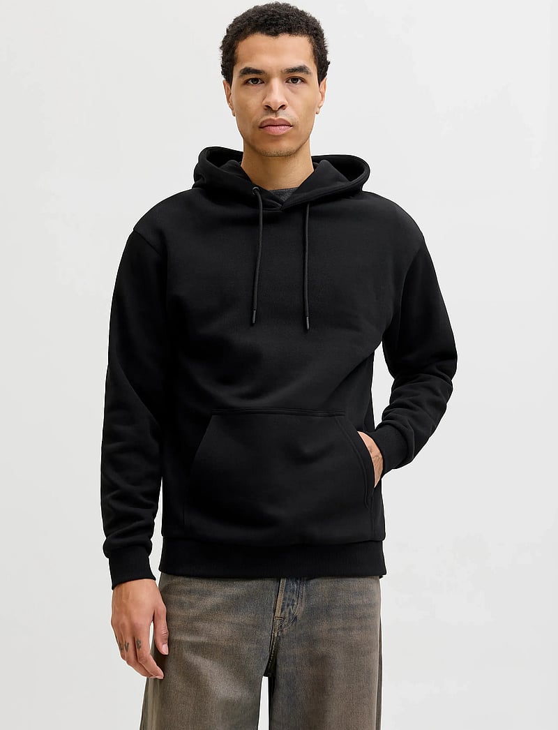 Jack & Jones - JJEBRADLEY SWEAT HOOD NOOS - bluzy z kapturem - black - 0