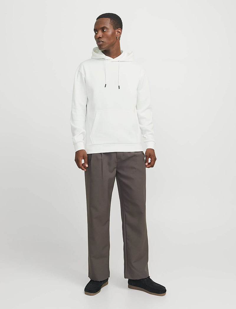 Jack & Jones - JJEBRADLEY SWEAT HOOD NOOS - hættetrøjer - cloud dancer - 0