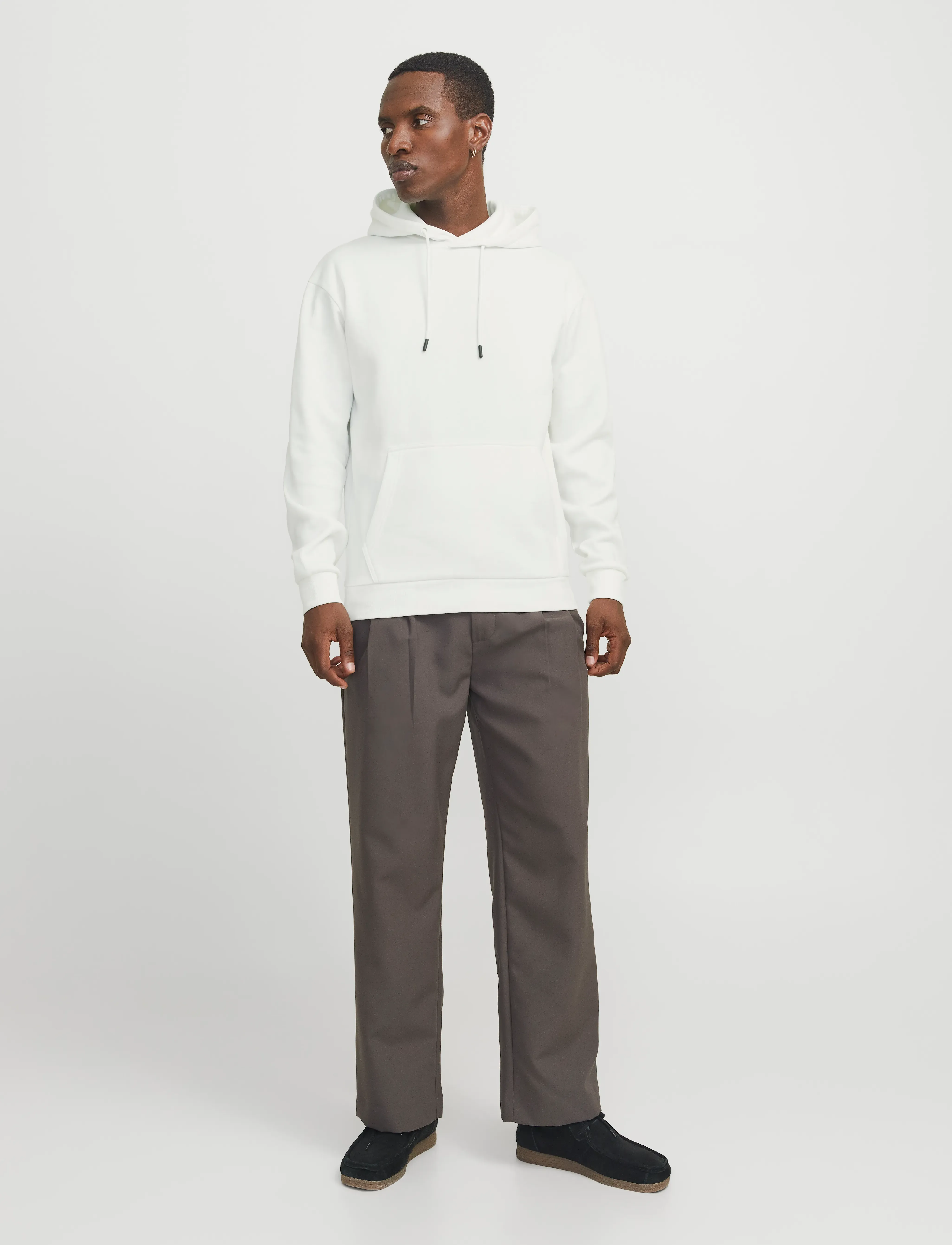 Jack & Jones JJEBRADLEY SWEAT HOOD NOOS - Kapuzenpullover - CLOUD DANCER / white