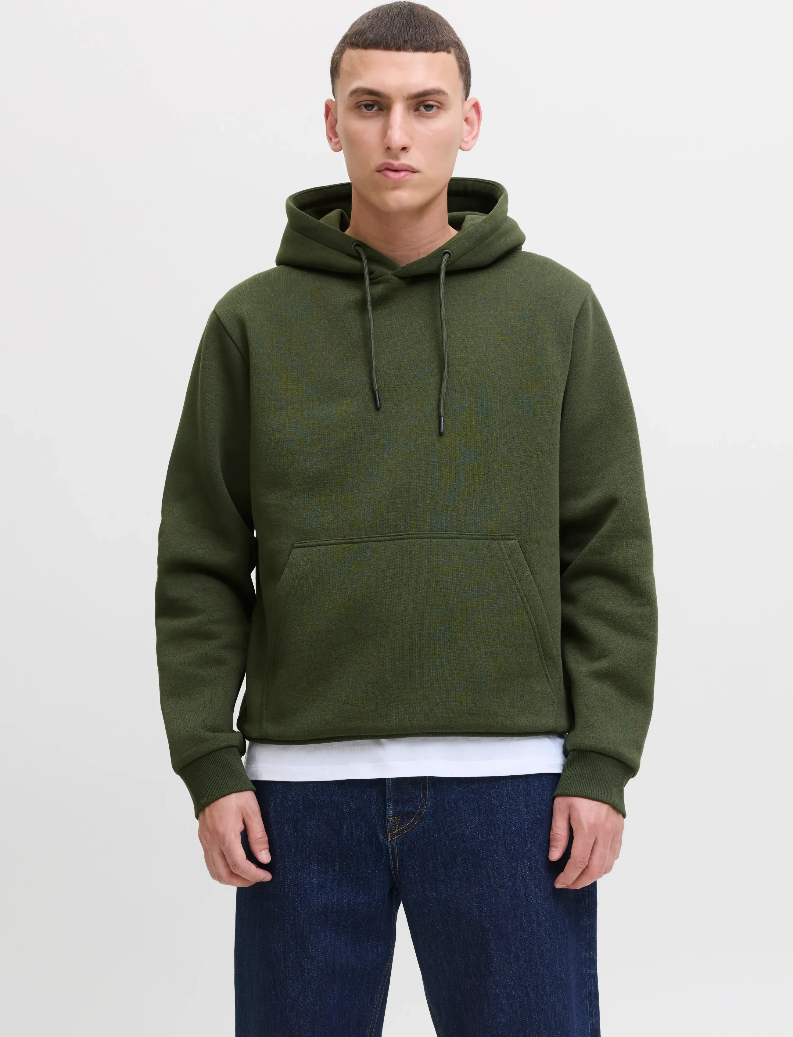 Jack & Jones JJEBRADLEY SWEAT HOOD NOOS - Kapuzenpullover - DUFFEL BAG / khaki/green